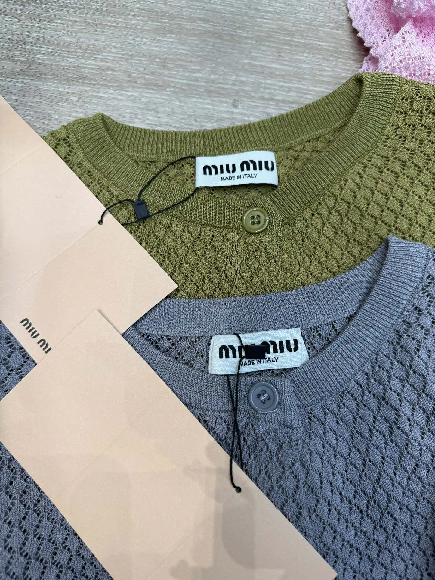 Open-Knit Logo Cardigan D7516096 — view 3