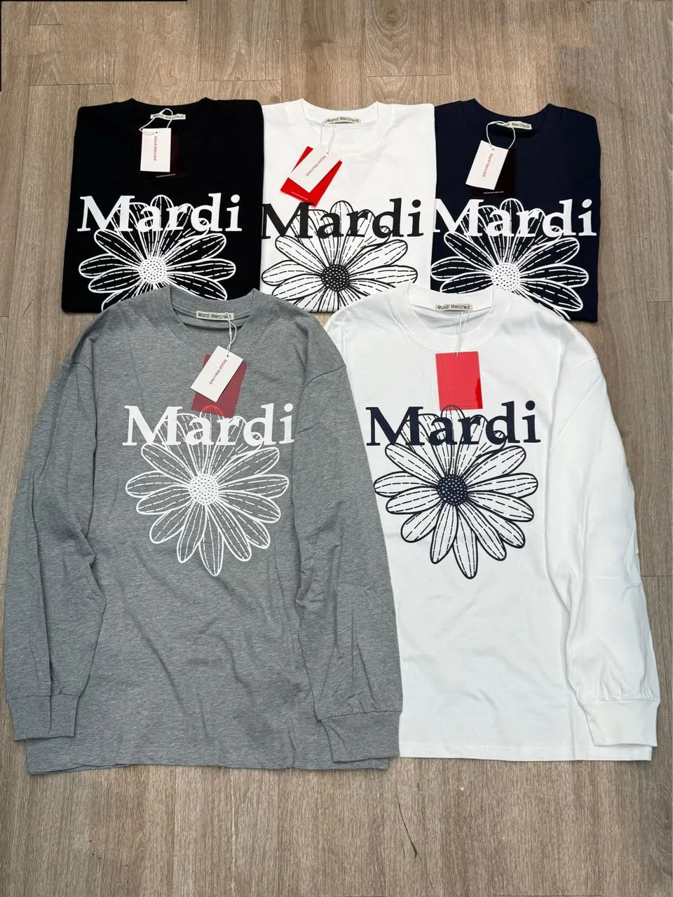 Mardi Mercredi Flower Logo Long-Sleeve T-Shirt D7916105