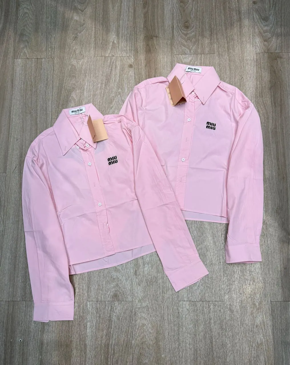 Embroidered Logo Cropped Poplin Shirt D7916103
