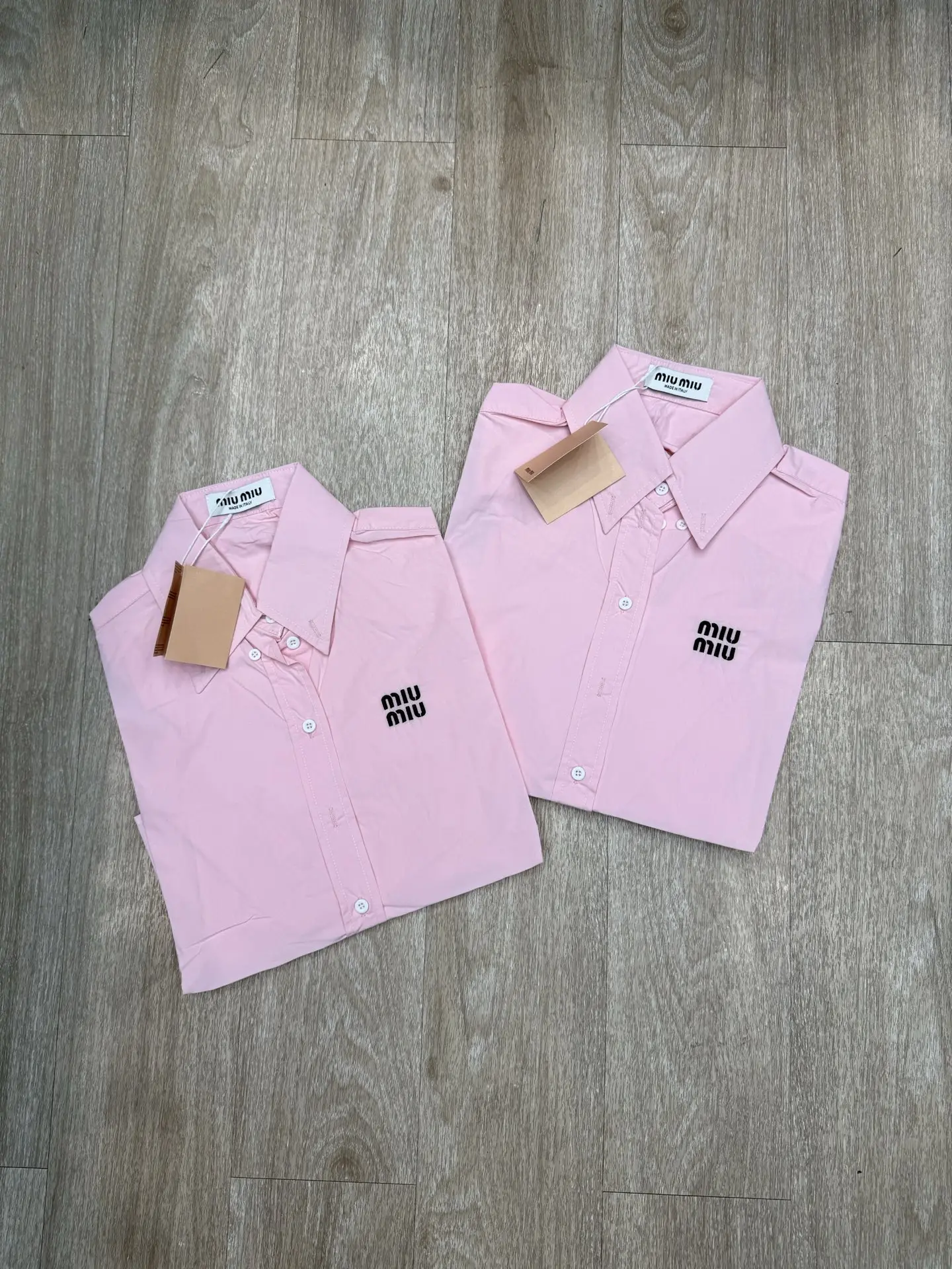 Embroidered Logo Cropped Poplin Shirt D7916103 — view 2