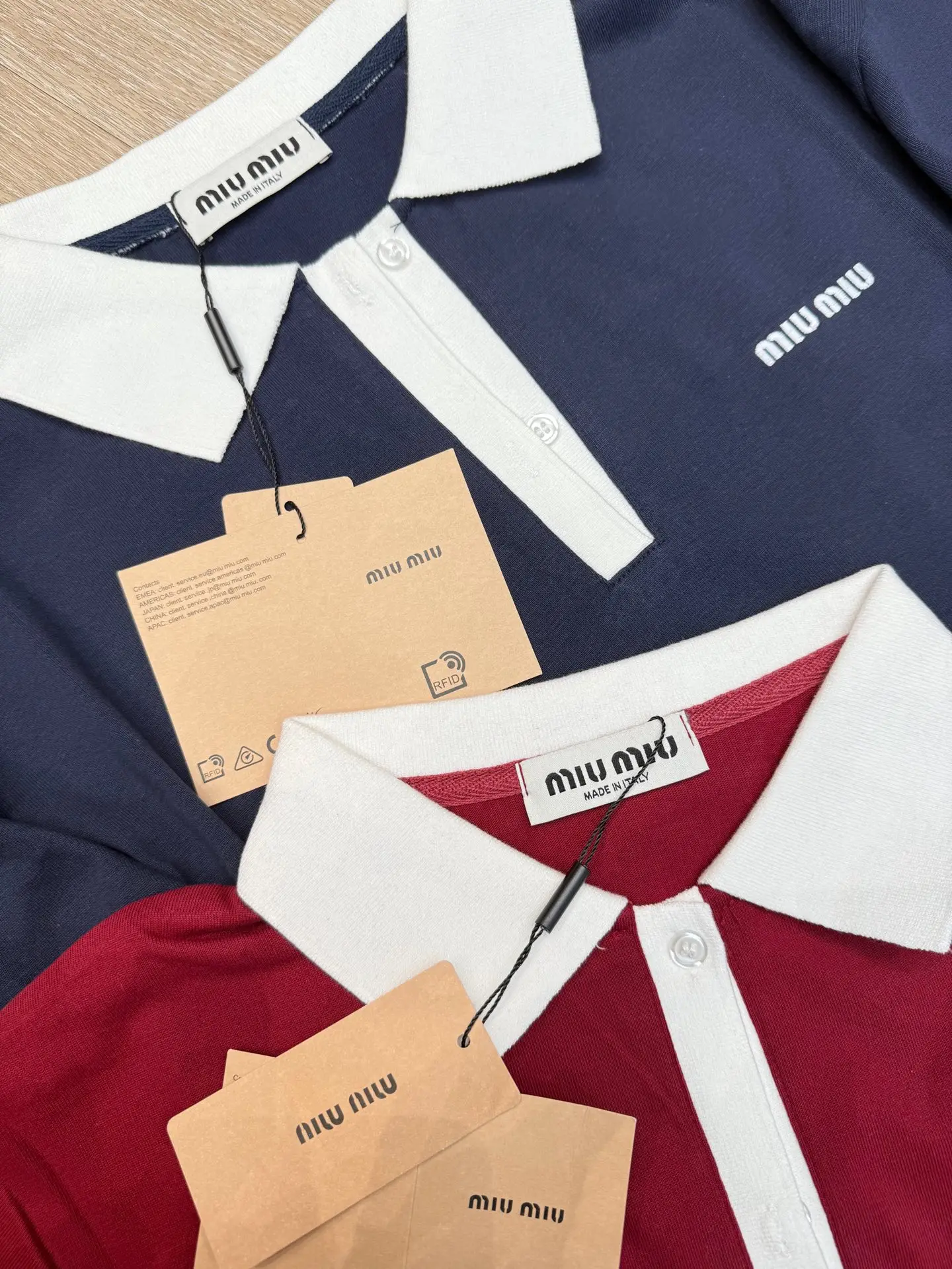 Contrast Collar Logo Embroidery Polo Shirt D7916108 — view 2