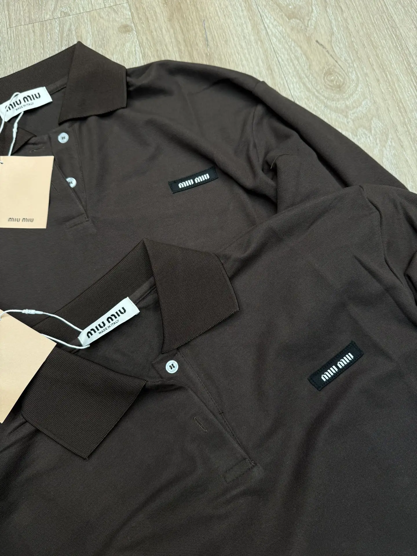 Layered-Look Striped Sleeve Polo Shirt D7916056 — view 3