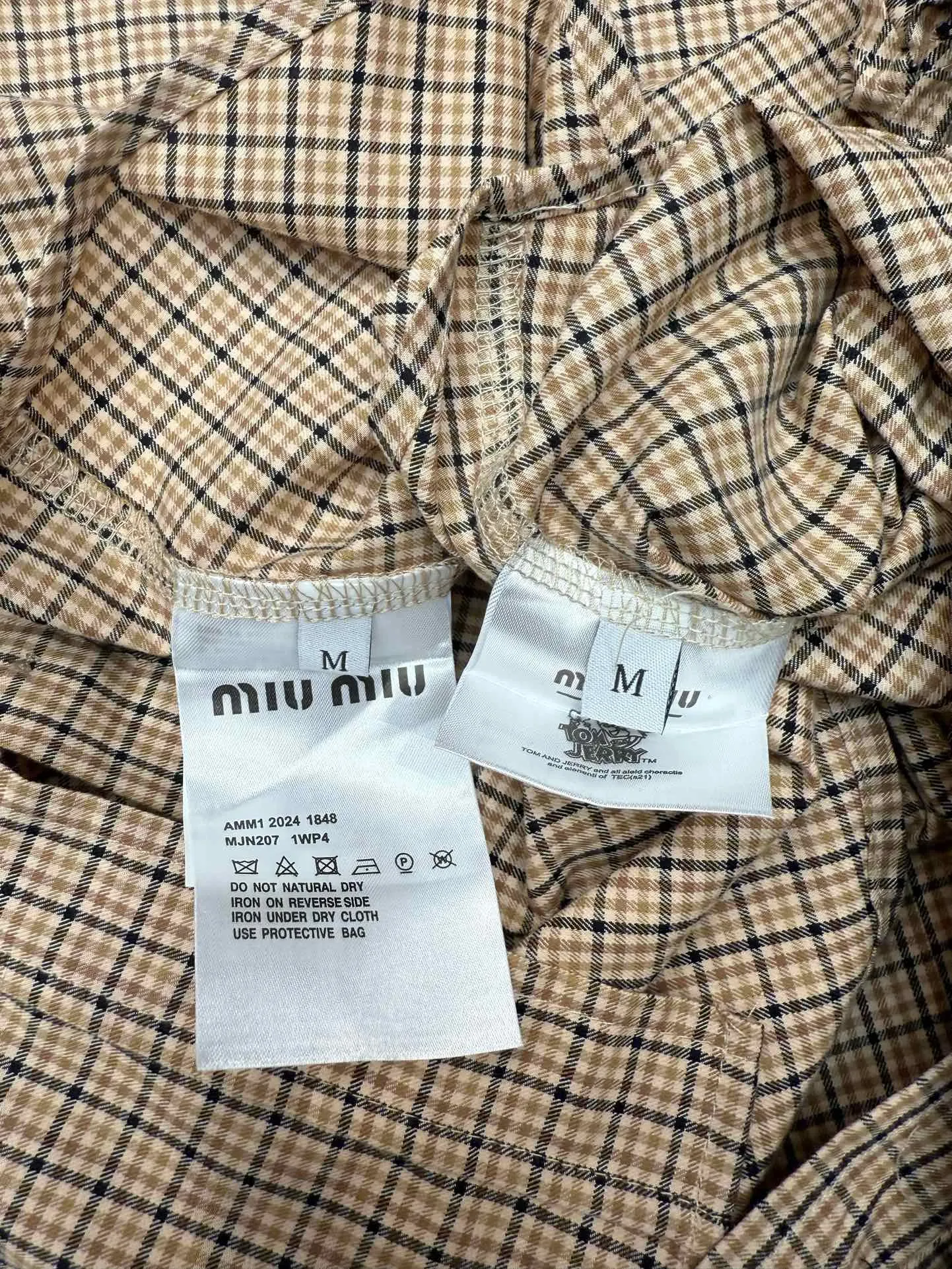 Embroidered Logo Checked Cotton Shirt D8916100 — view 4