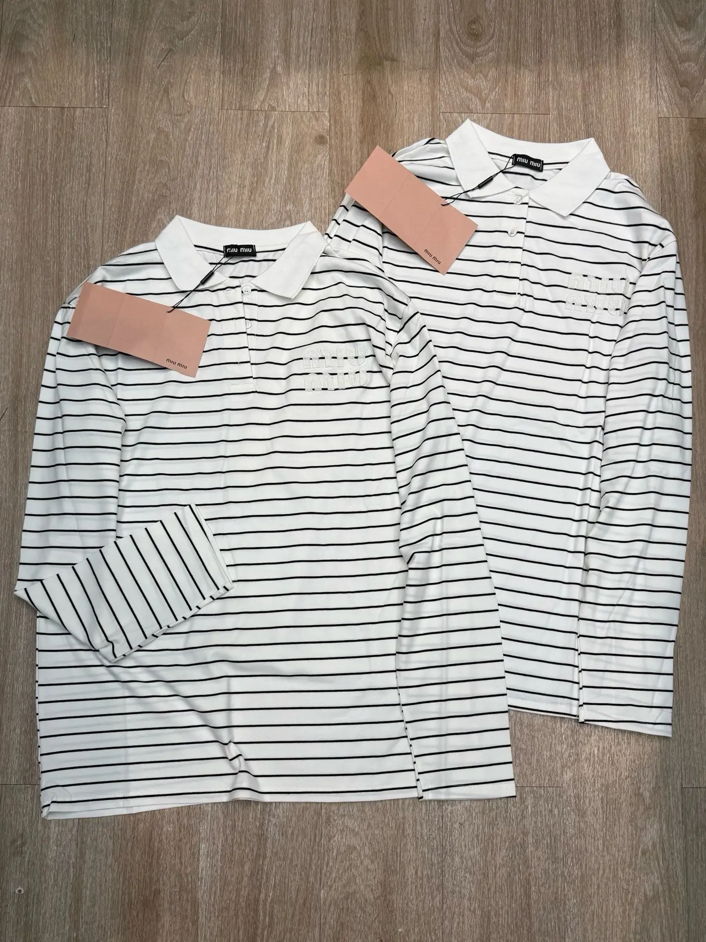 Striped Cotton Long-Sleeve Polo Shirt D8916109