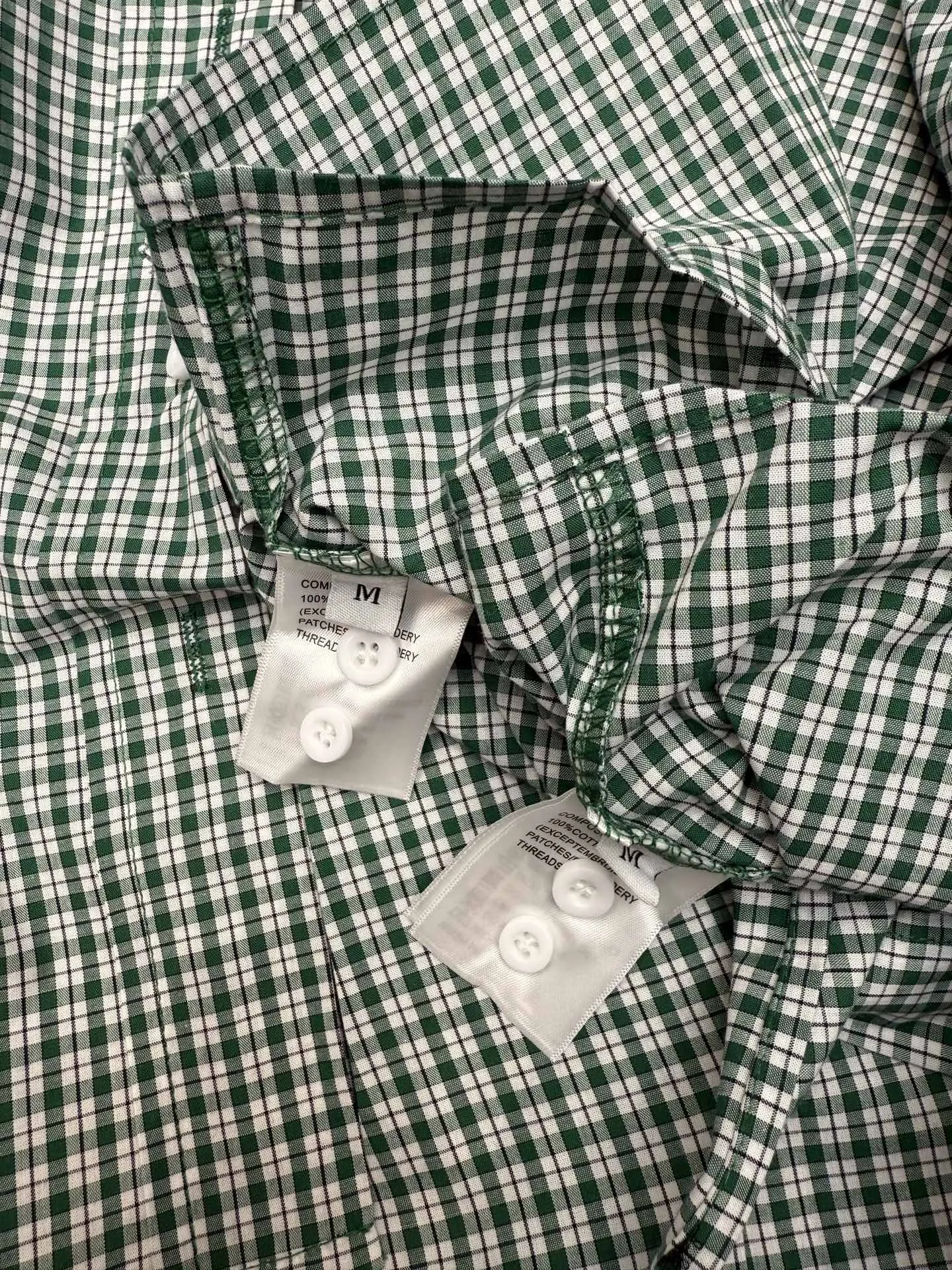 Logo Patch Gingham Cotton Shirt D9016102 — view 4