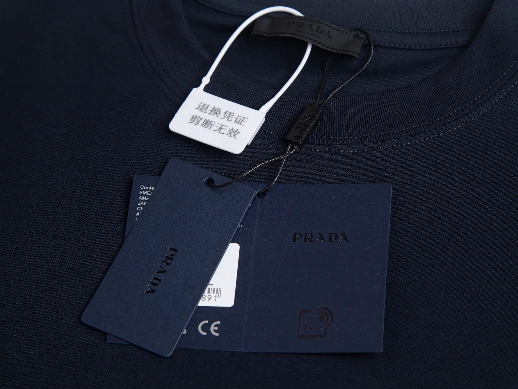 Enamel Triangle Logo Cotton T-Shirt D9016331 — view 4