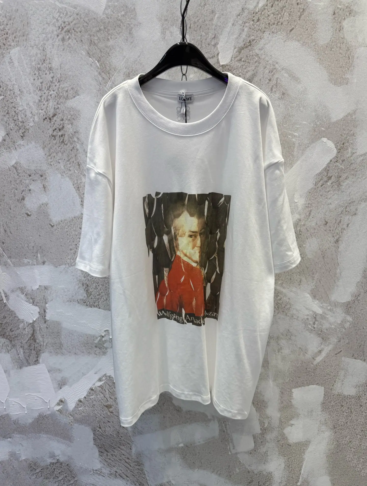 Mozart Oil Painting Print Pima Cotton T-Shirt D15513367