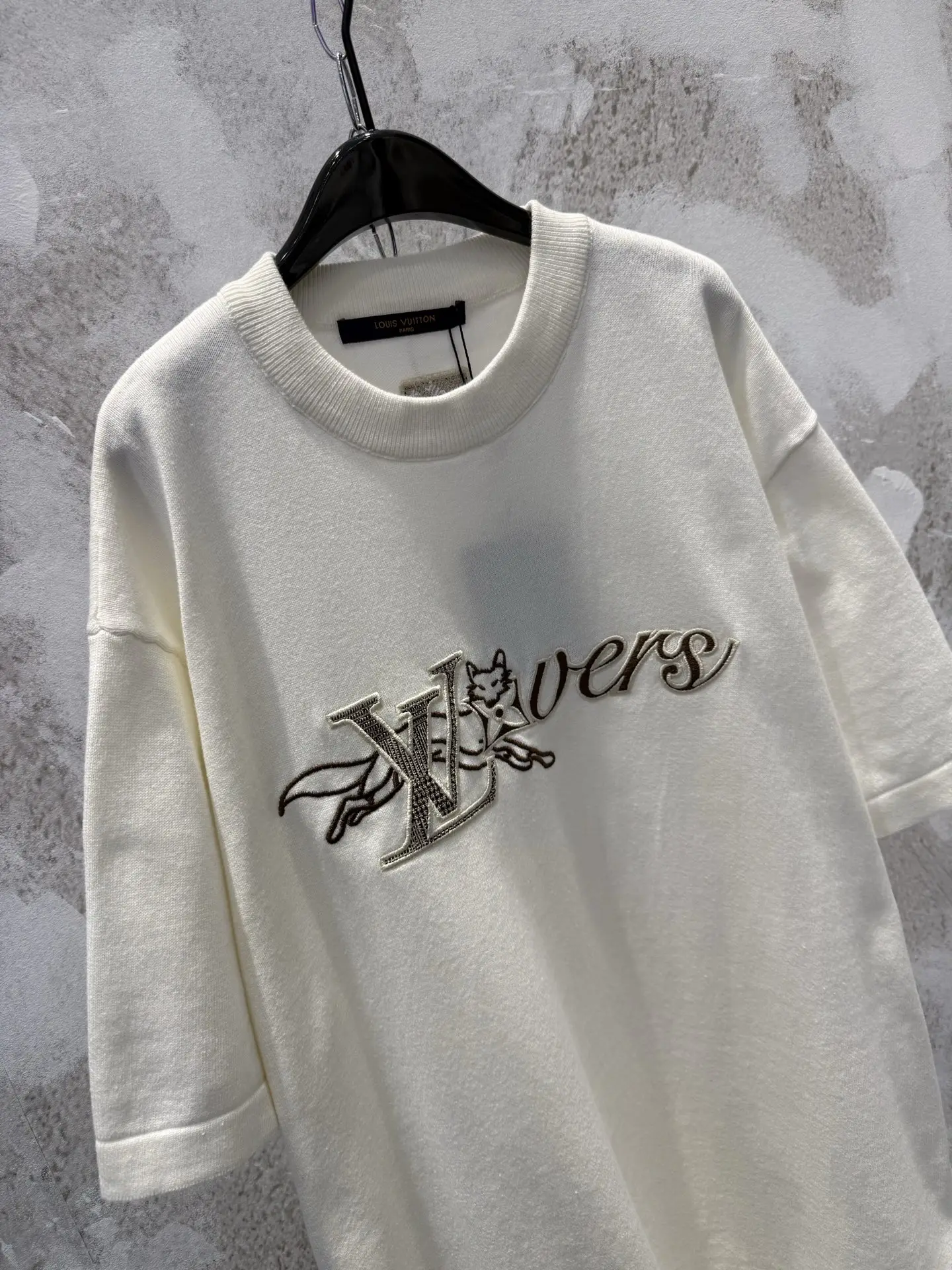 Embroidered Knit Cotton T-Shirt D17019224 — view 4