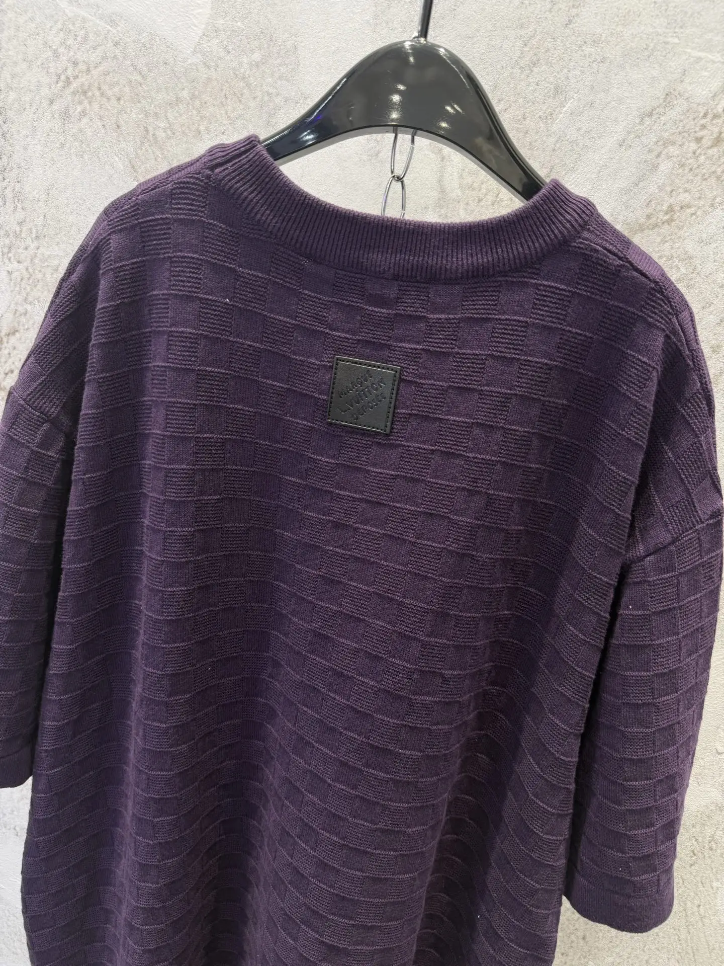 Damier Embroidered Cotton Knit T-Shirt D17819225 — view 8