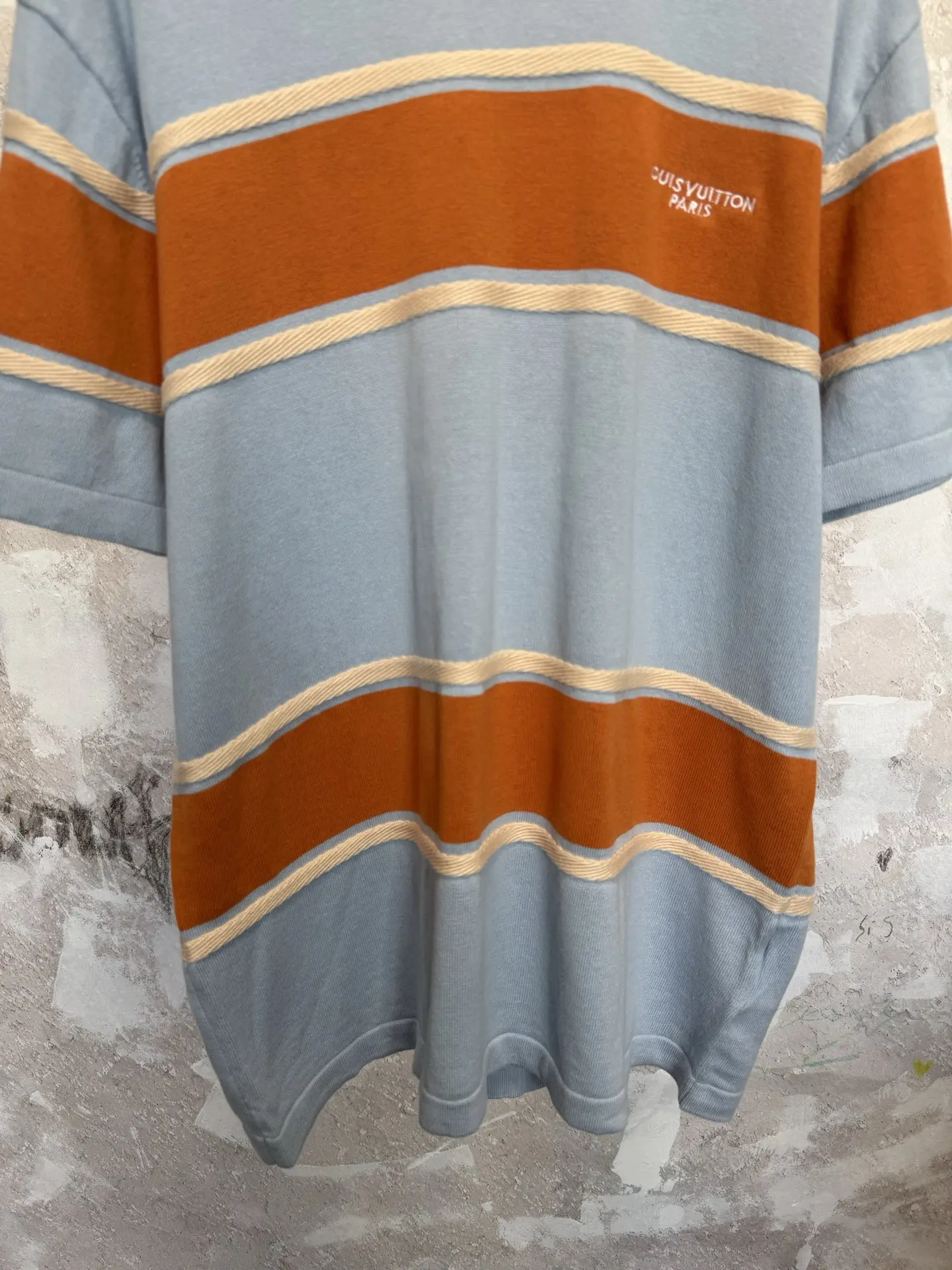 Striped Jacquard Cotton Knit T-Shirt D18519228 — view 4