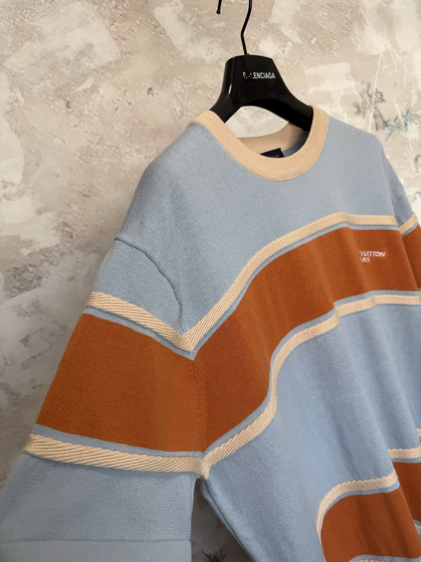Striped Jacquard Cotton Knit T-Shirt D18519228 — view 7