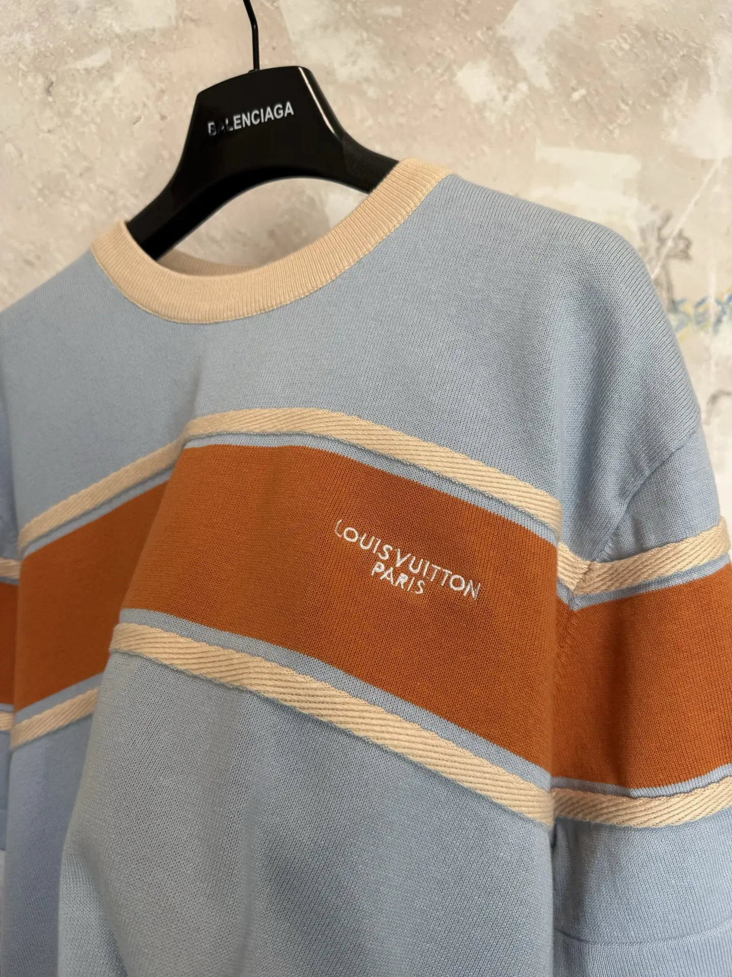 Striped Jacquard Cotton Knit T-Shirt D18519228 — view 8