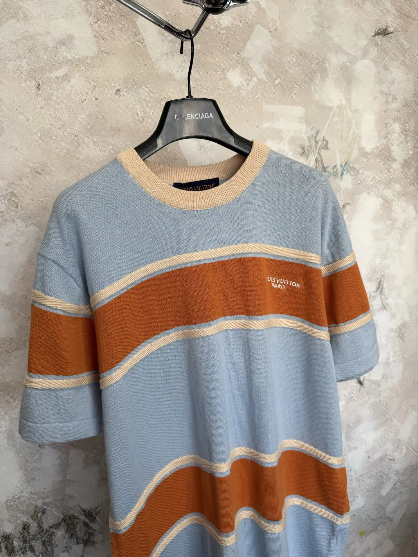 Striped Jacquard Cotton Knit T-Shirt D18519228 — view 10