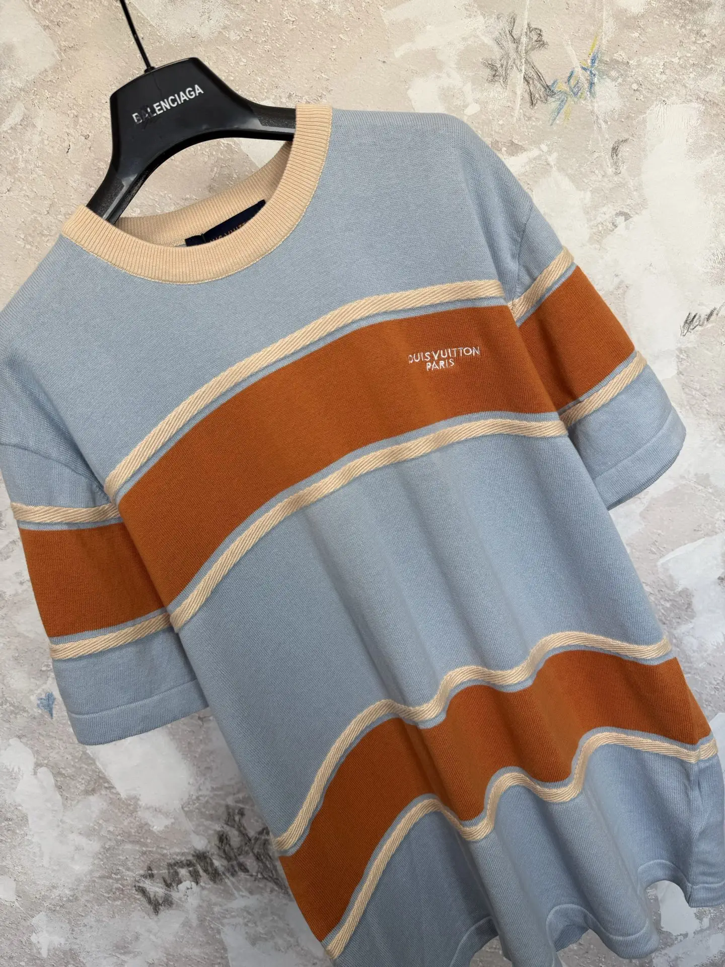 Striped Jacquard Cotton Knit T-Shirt D18519228 — view 11