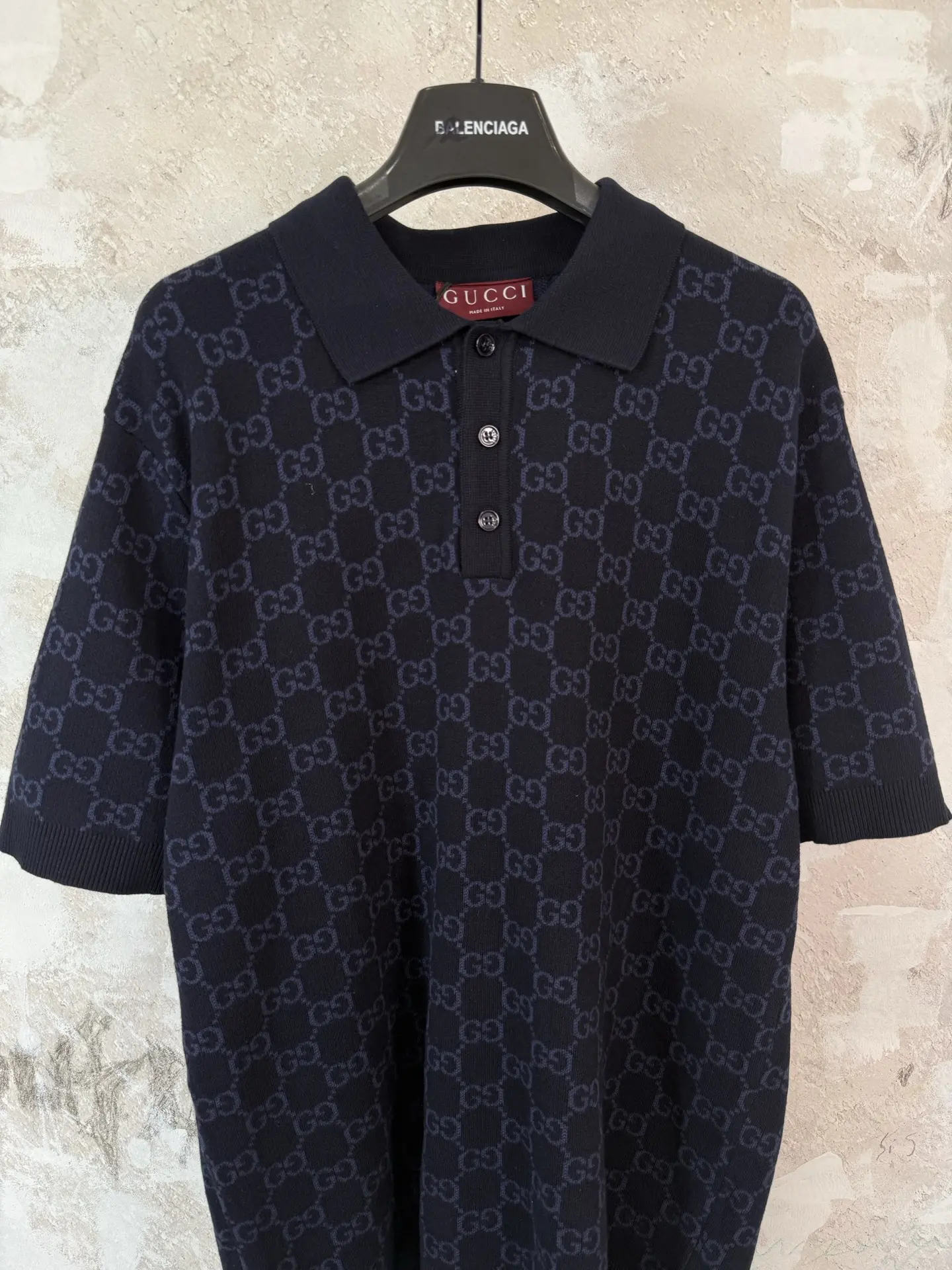 GG Monogram Jacquard Silk-Cotton Polo Shirt D18519231 — view 3