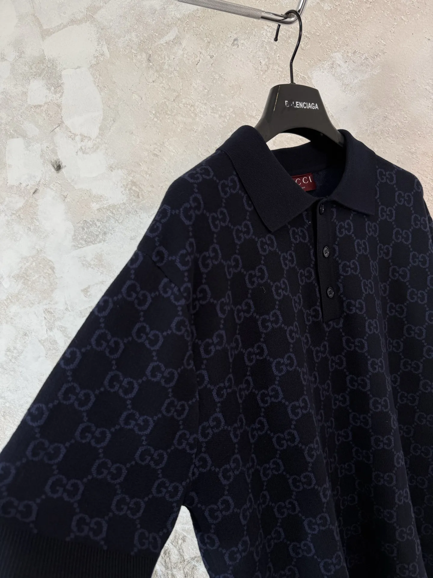 GG Monogram Jacquard Silk-Cotton Polo Shirt D18519231 — view 5