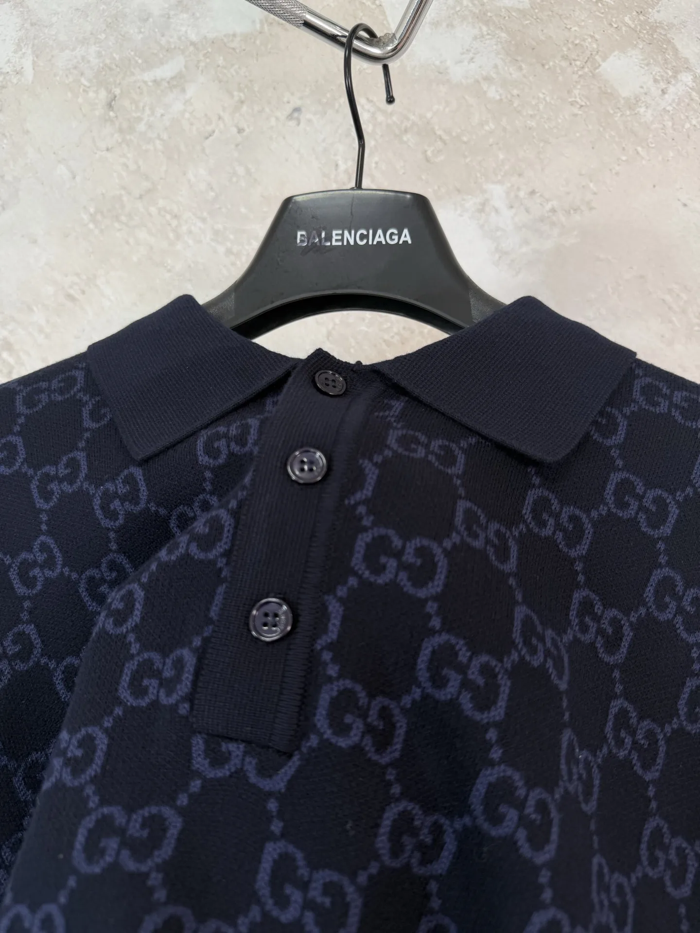 GG Monogram Jacquard Silk-Cotton Polo Shirt D18519231 — view 7