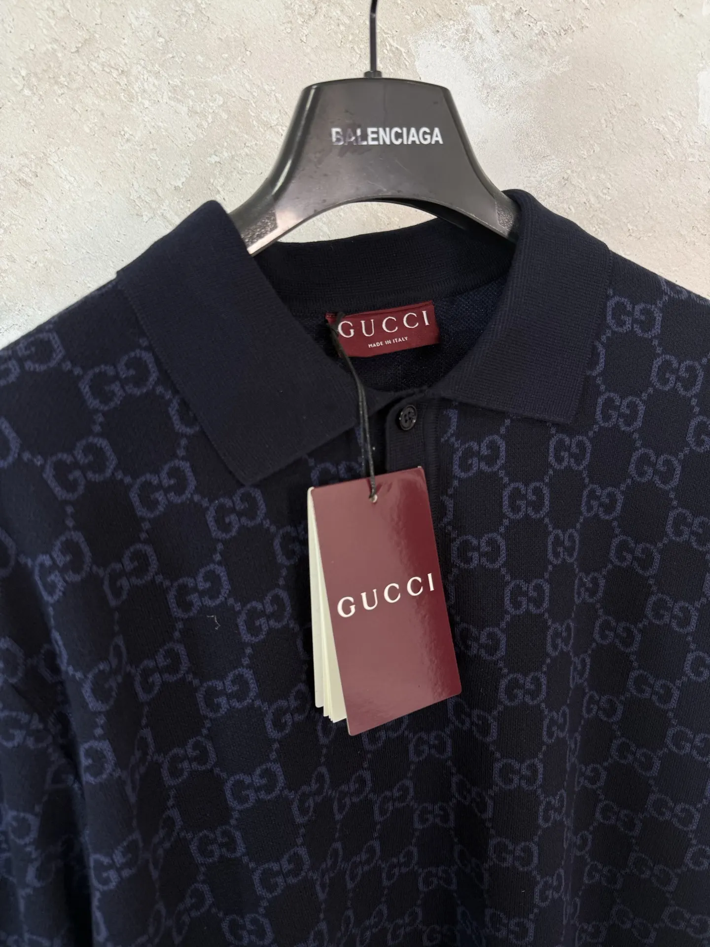 GG Monogram Jacquard Silk-Cotton Polo Shirt D18519231 — view 8