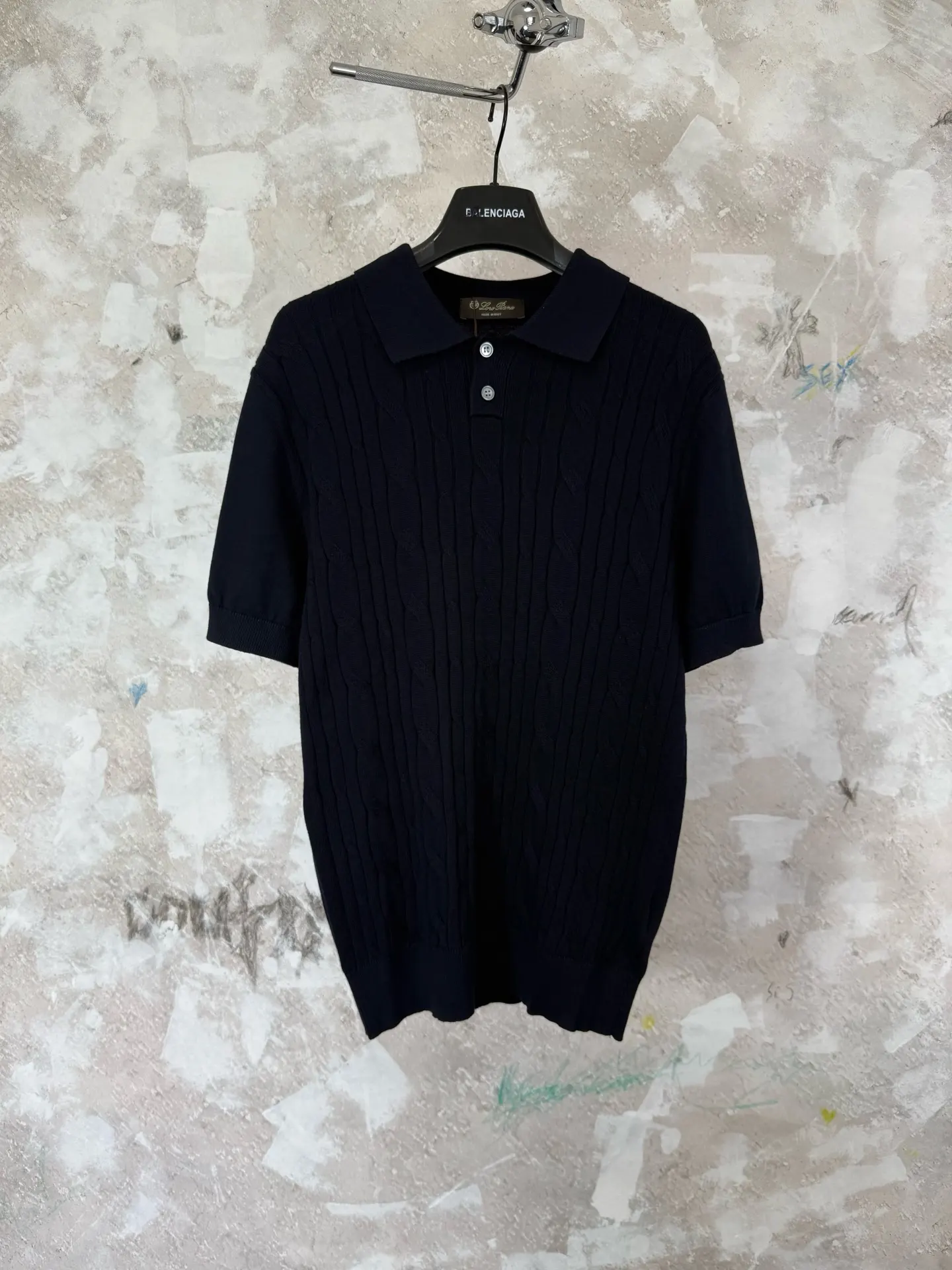 Cable-Knit Cotton Polo Shirt D18519213
