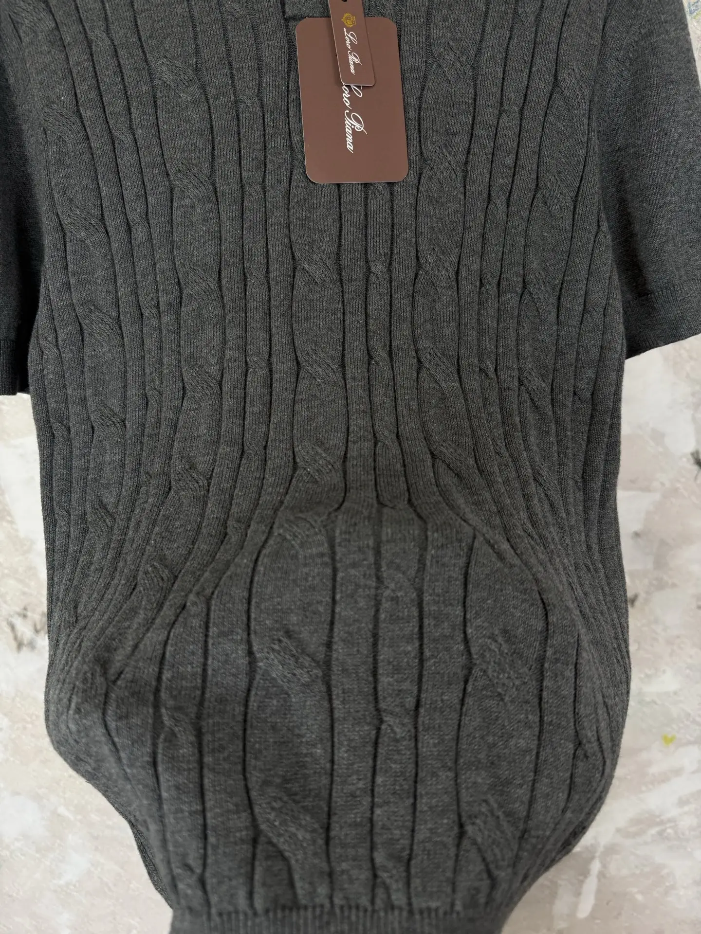 Cable-Knit Cotton Polo Shirt D18519212 — view 8
