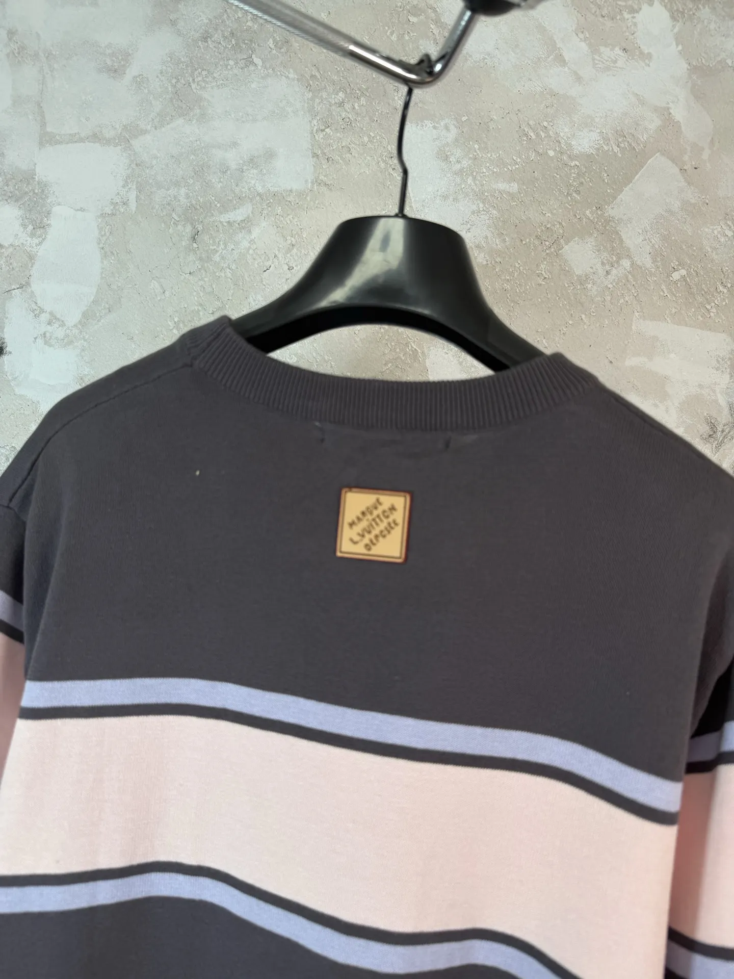 Striped Logo-Embroidered Knit T-Shirt D19019219 — view 8