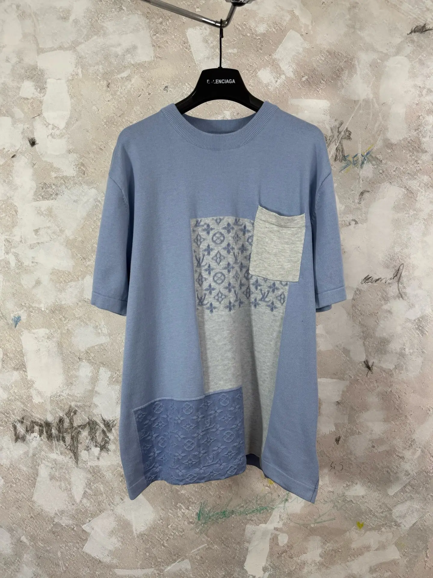 Monogram Patchwork Knit T-Shirt D19519226