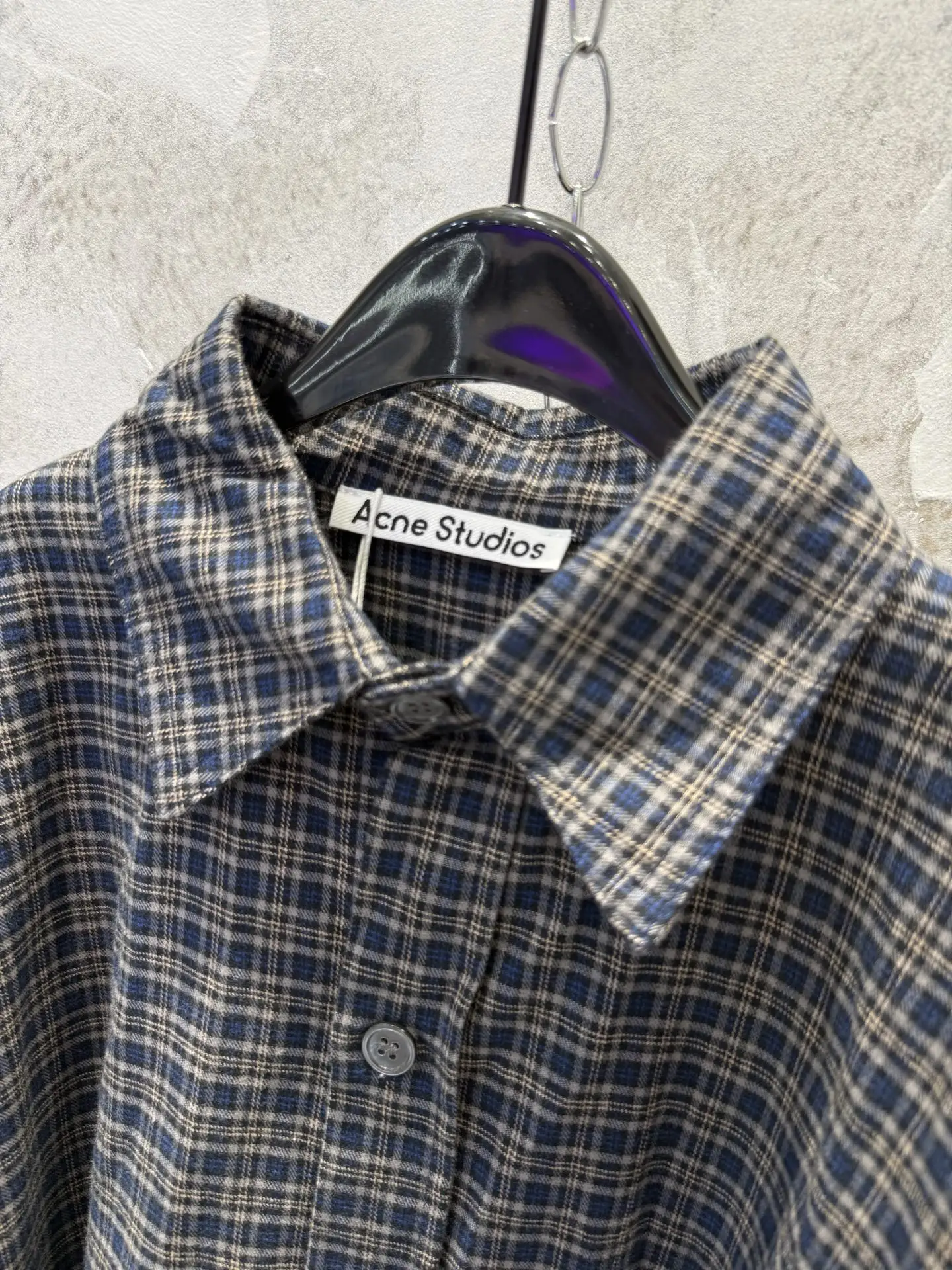 Oversized Patchwork Checked Flannel Shirt D19513359 — view 3