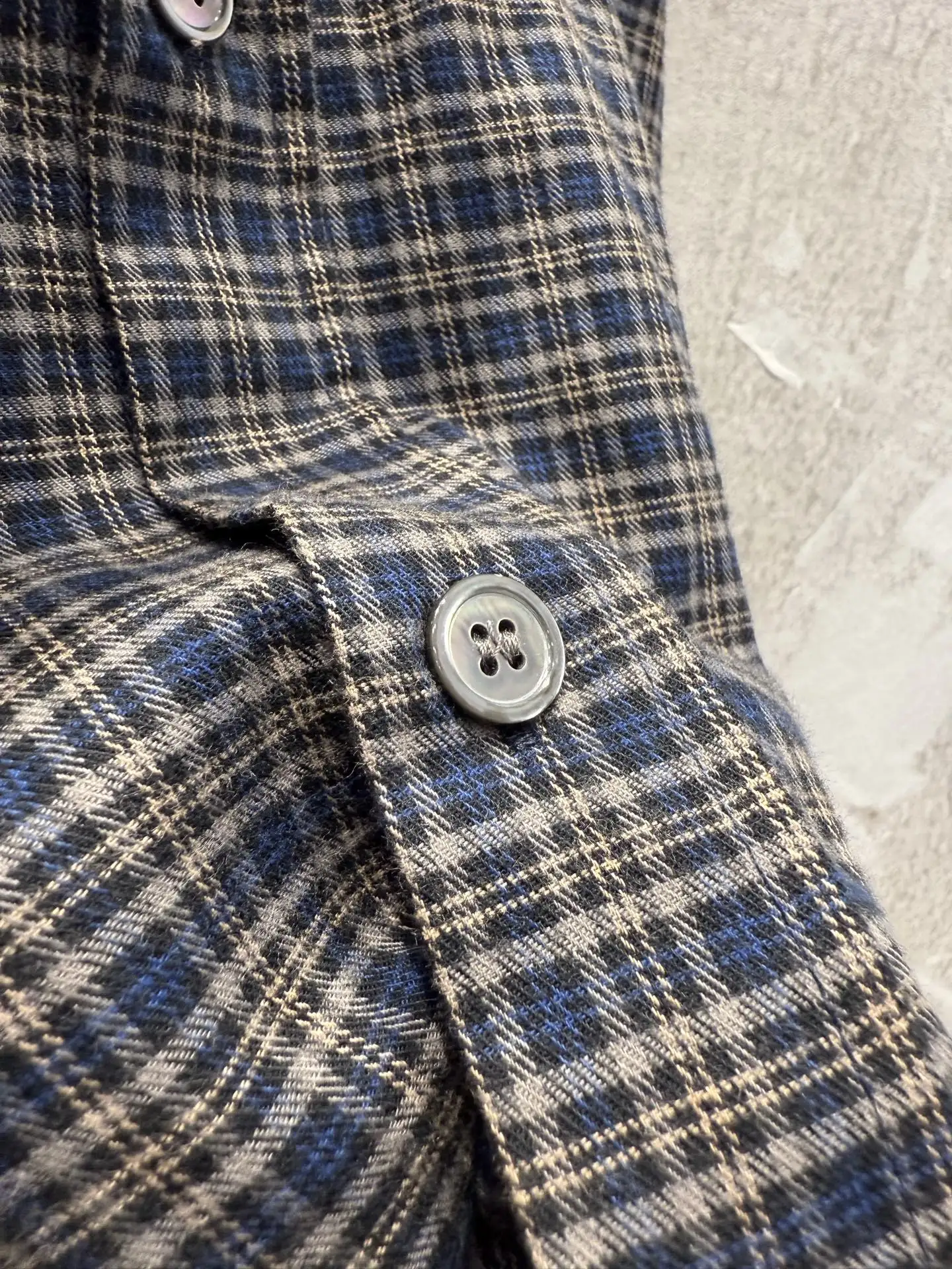 Oversized Patchwork Checked Flannel Shirt D19513359 — view 10