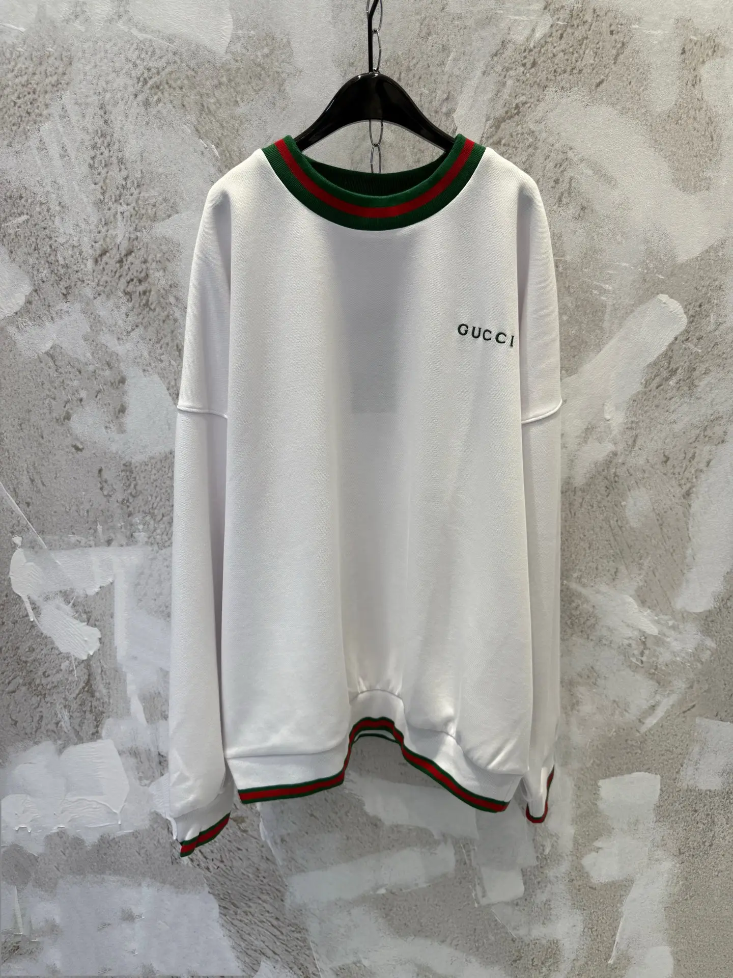Web Stripe Cotton-Piqué Sweatshirt D20013365