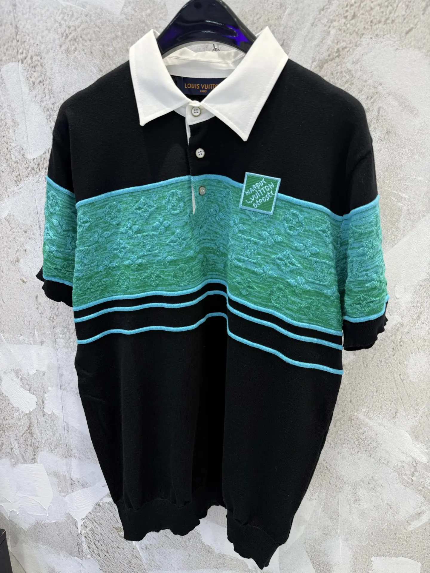 Monogram Gradient Jacquard Polo Shirt D20519222 — view 3
