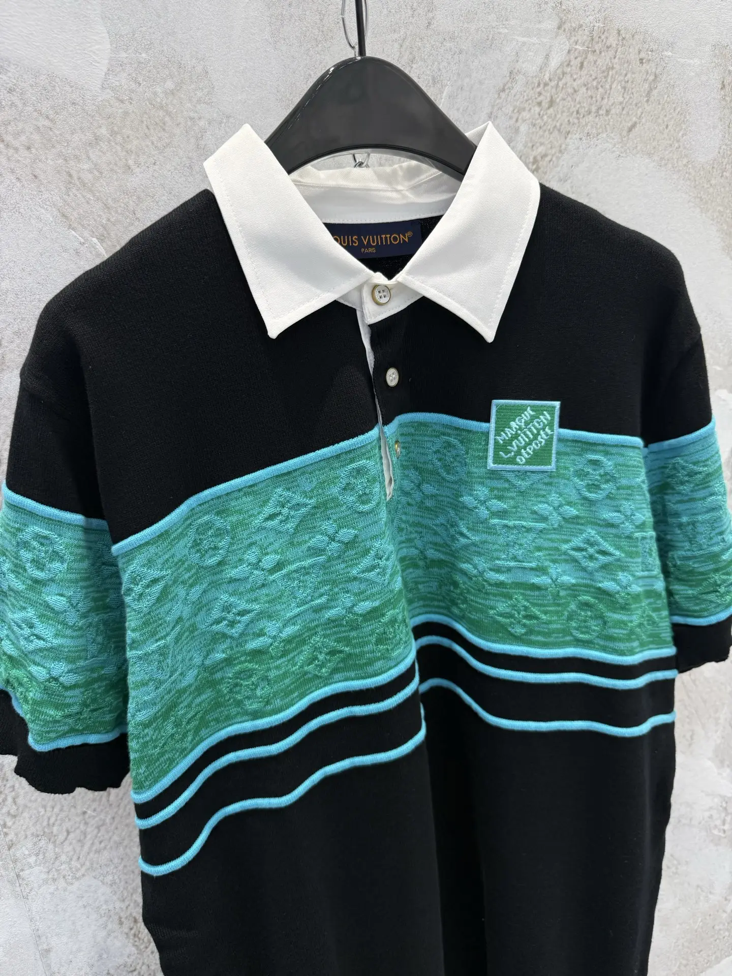 Monogram Gradient Jacquard Polo Shirt D20519222 — view 4