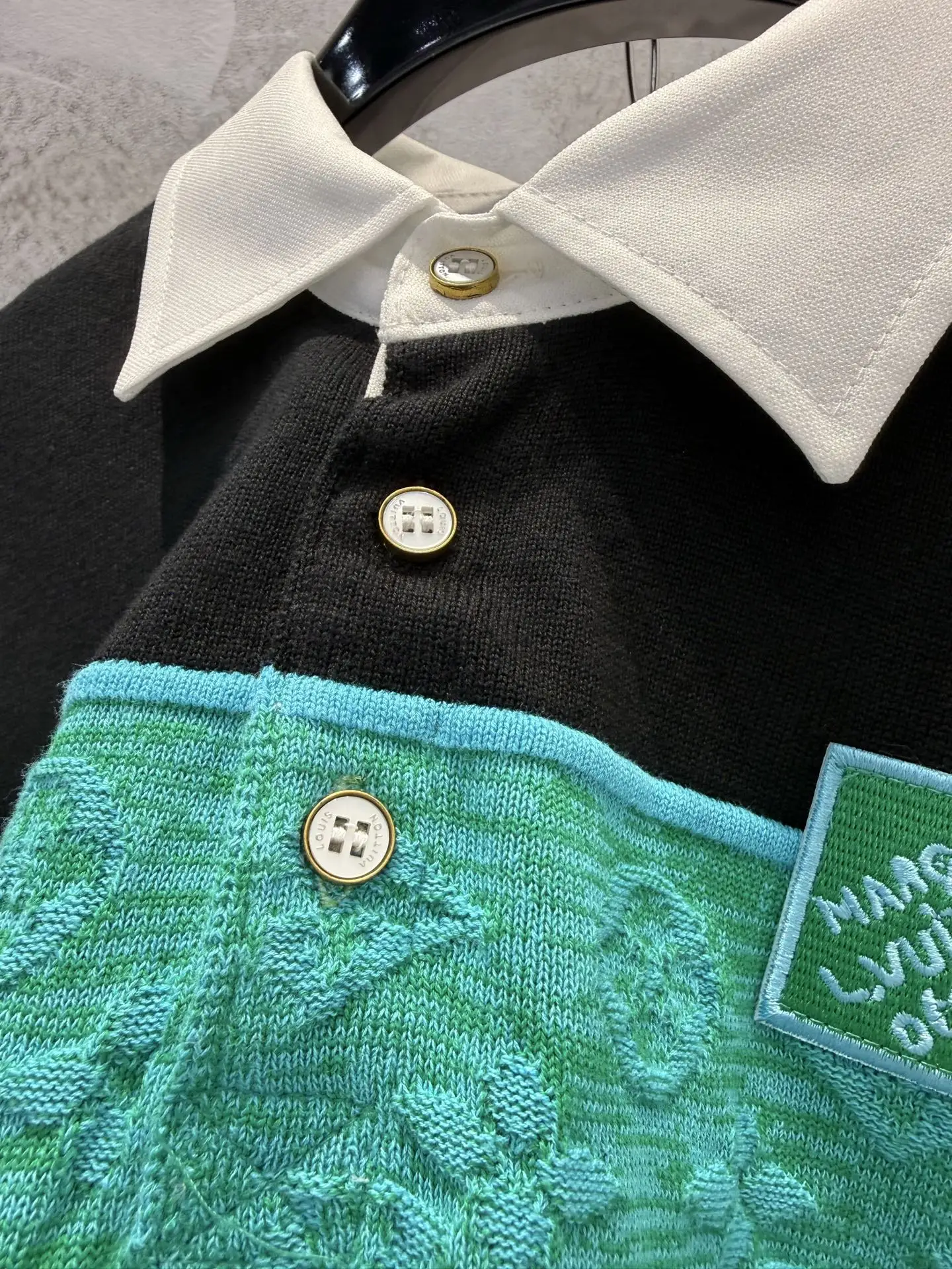 Monogram Gradient Jacquard Polo Shirt D20519222 — view 6