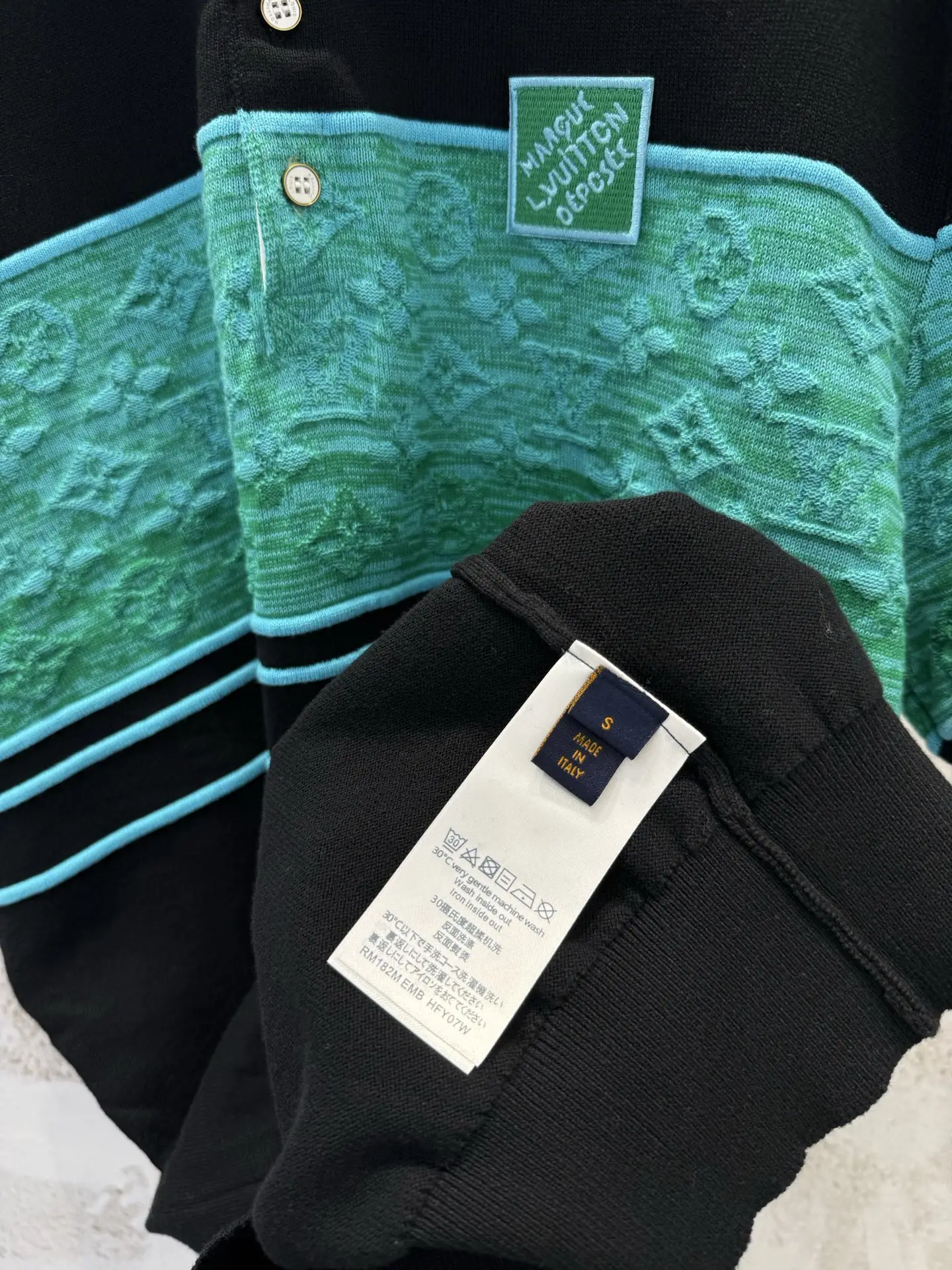 Monogram Gradient Jacquard Polo Shirt D20519222 — view 9