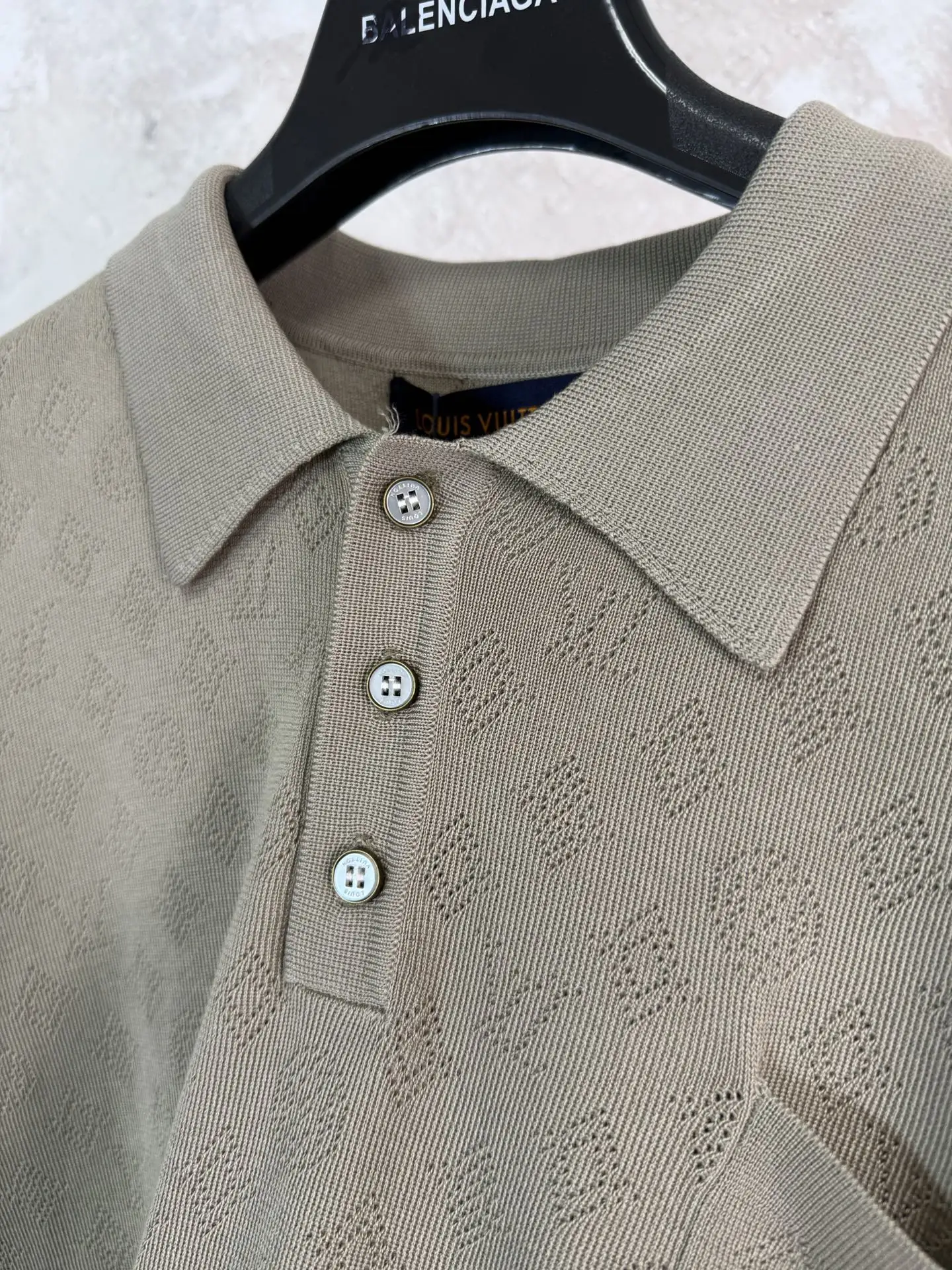 Monogram Open-Knit Mesh Polo Shirt D20519221 — view 7