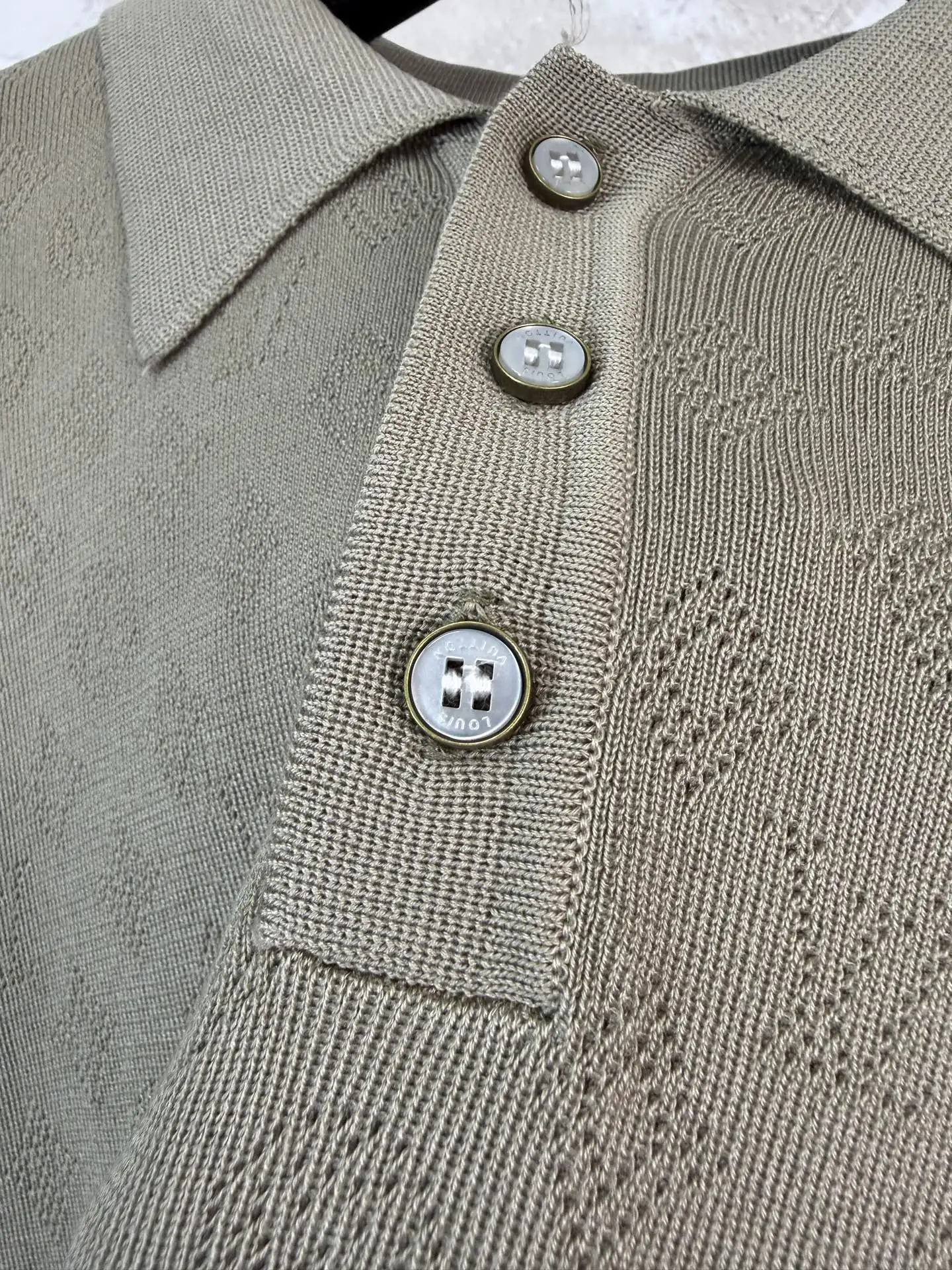 Monogram Open-Knit Mesh Polo Shirt D20519221 — view 8