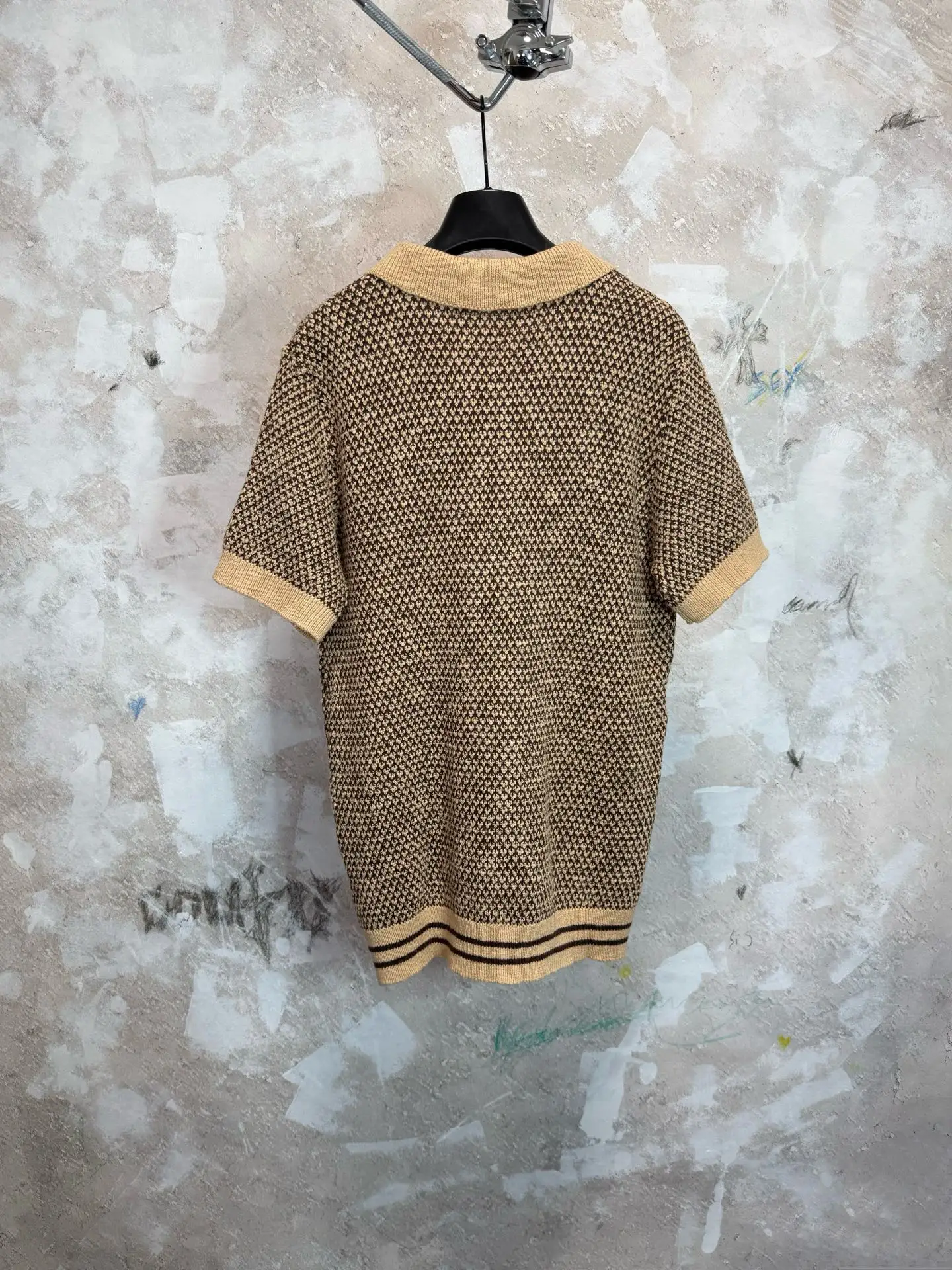 Logo-Patch Jacquard Knit Polo Shirt D20519229 — view 2