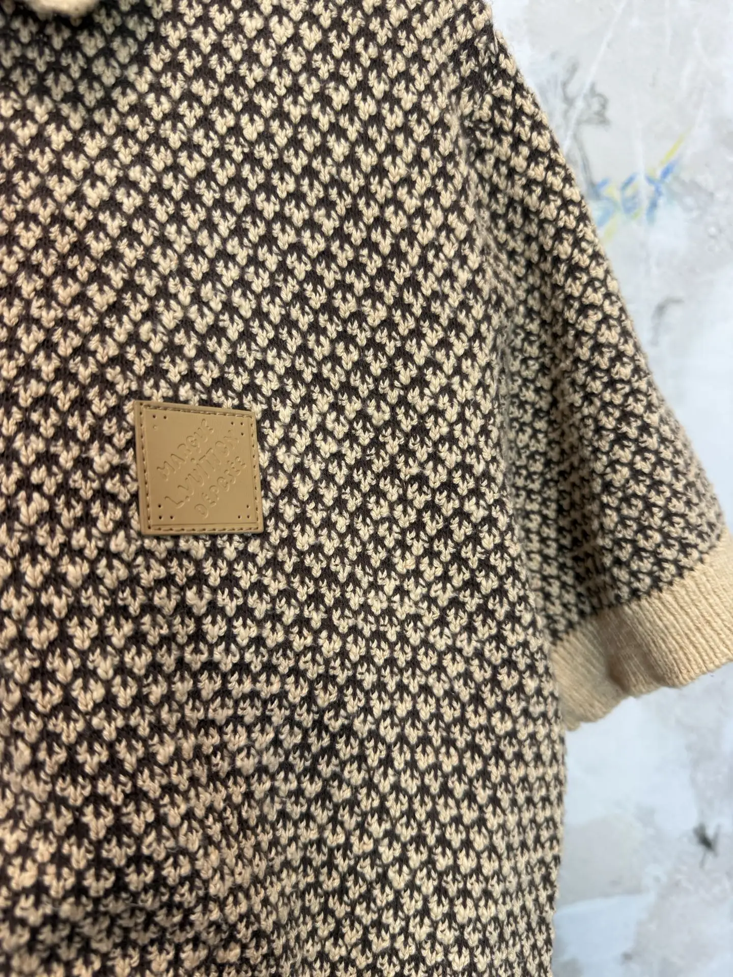 Logo-Patch Jacquard Knit Polo Shirt D20519229 — view 7