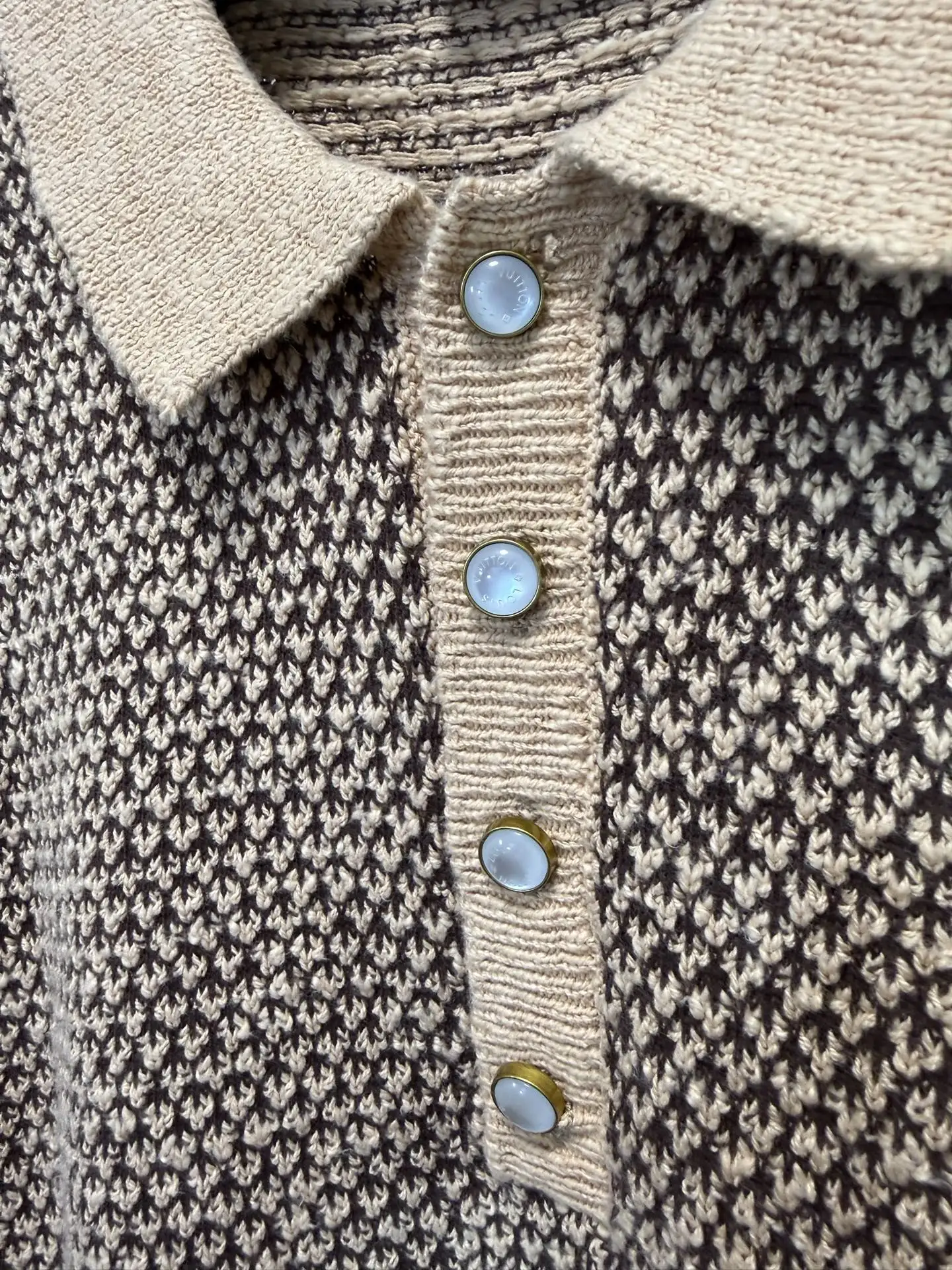 Logo-Patch Jacquard Knit Polo Shirt D20519229 — view 13