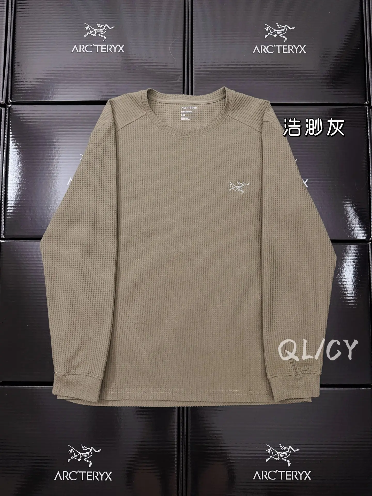 Logo-Embroidered Waffle-Knit Long-Sleeve T-Shirt D21020848