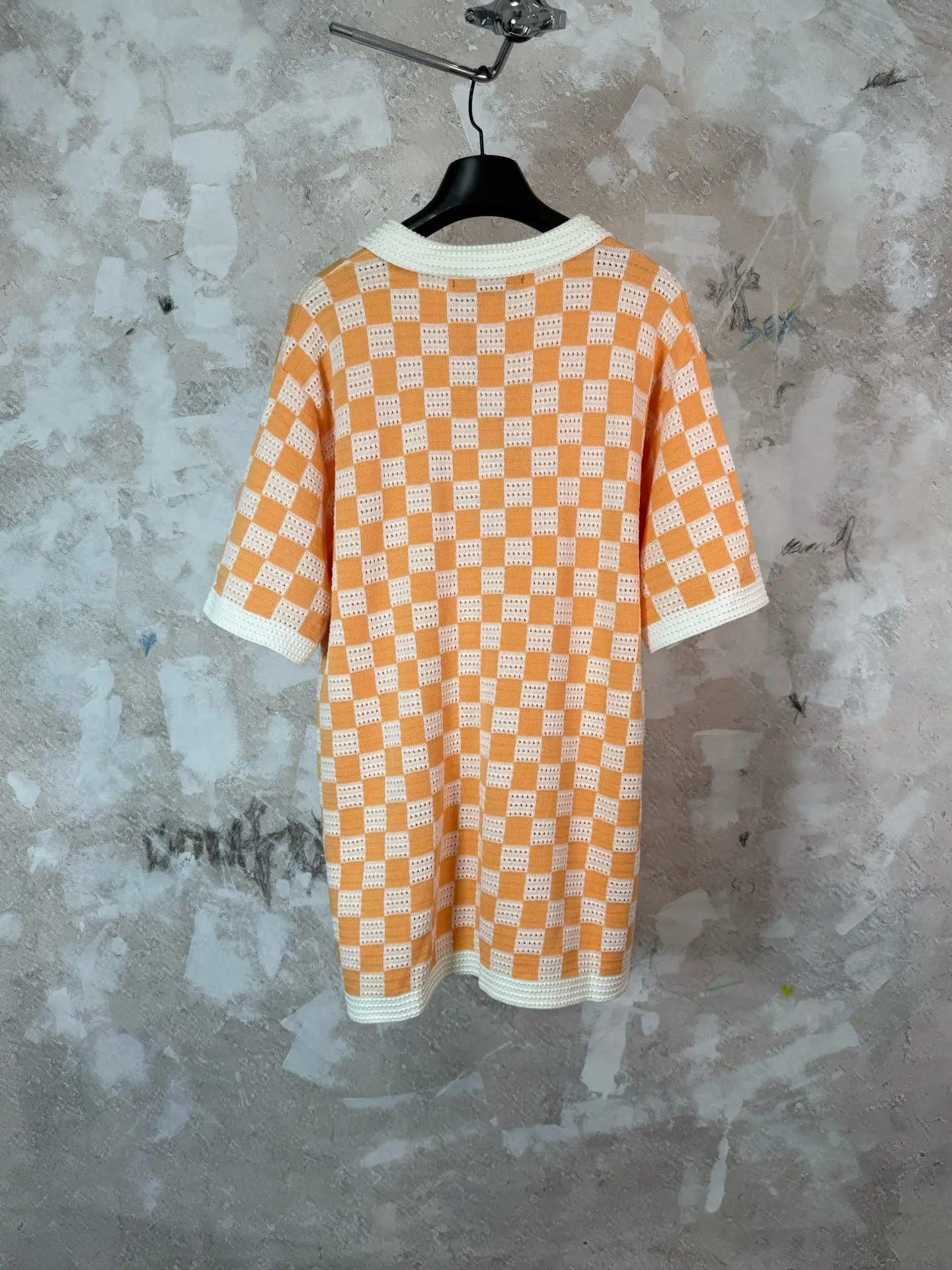 Damier Check Open-Knit Polo Shirt D22519218 — view 2