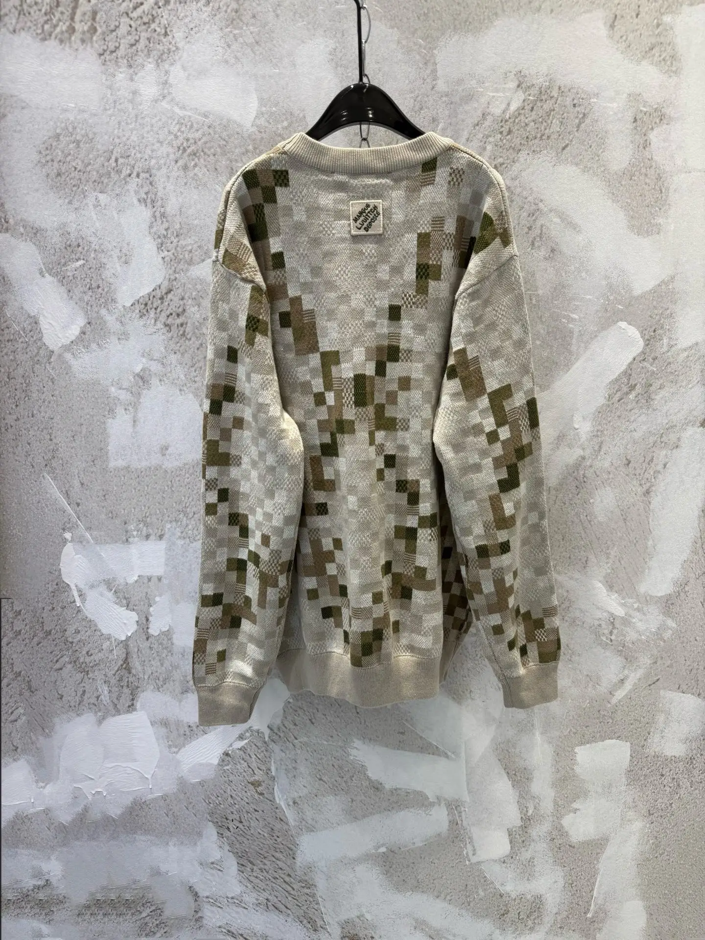 Damier Camouflage Intarsia Cotton Sweater D22513353 — view 2