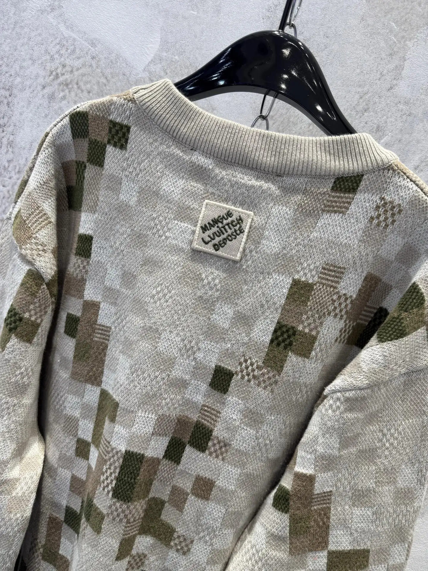 Damier Camouflage Intarsia Cotton Sweater D22513353 — view 6