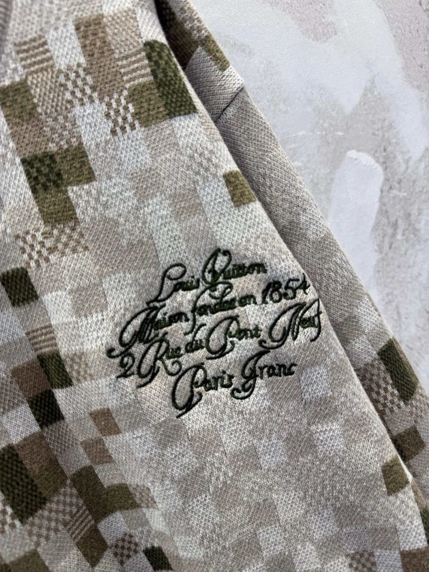 Damier Camouflage Intarsia Cotton Sweater D22513353 — view 8