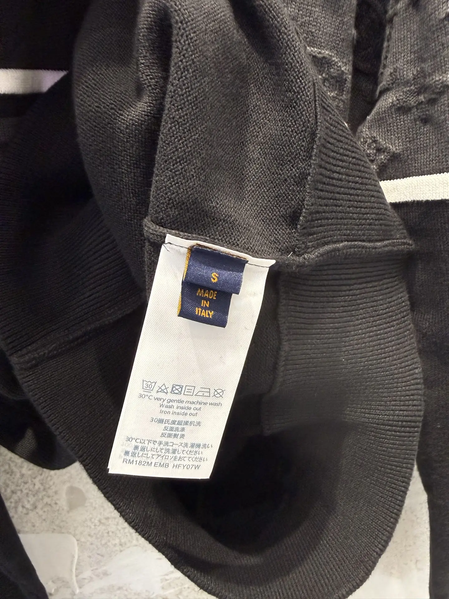 Monogram Jacquard Long-Sleeve Polo Shirt D23013351 — view 9