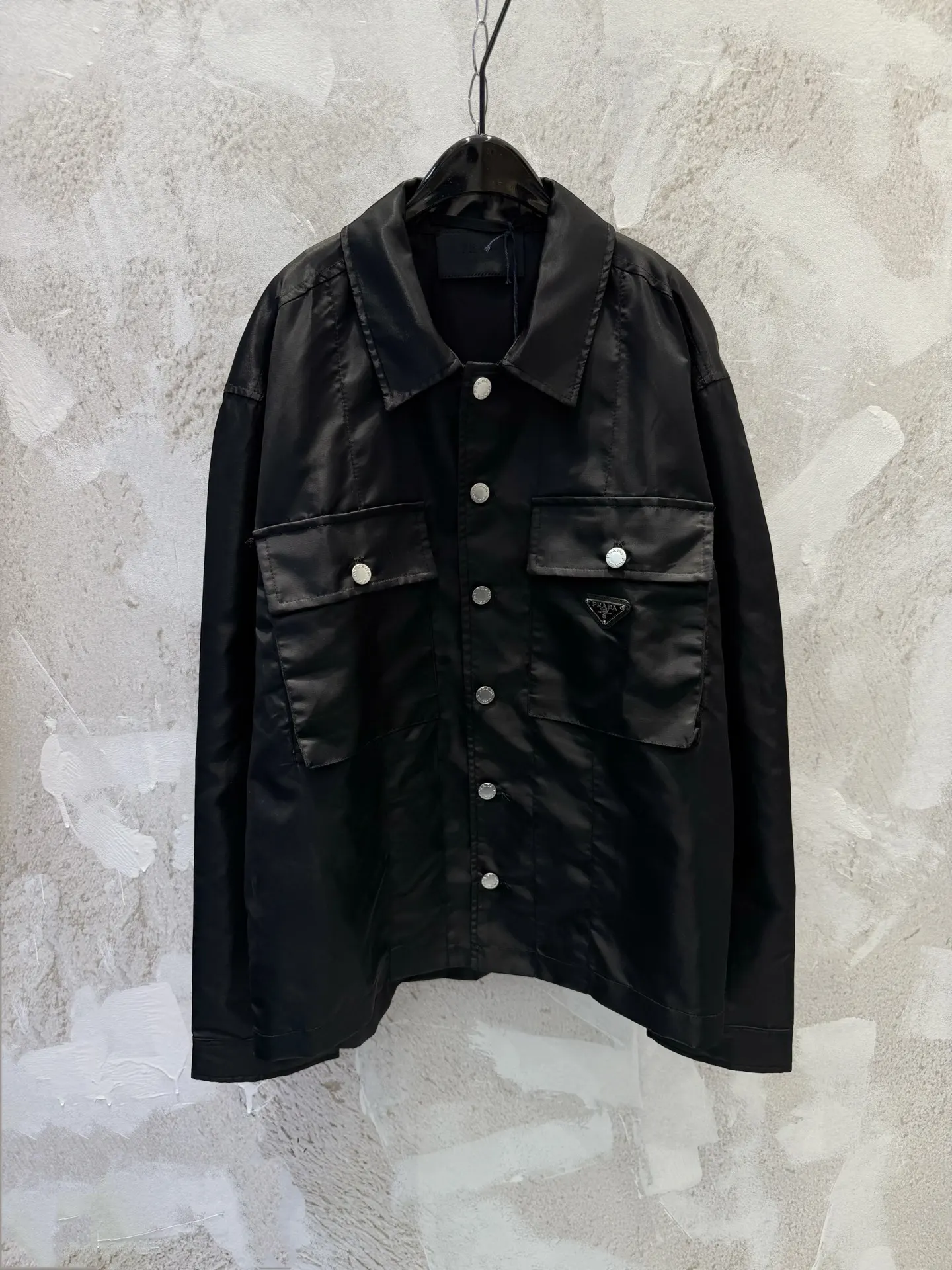 Logo-Plaque Re-Nylon Utility Overshirt D23513358