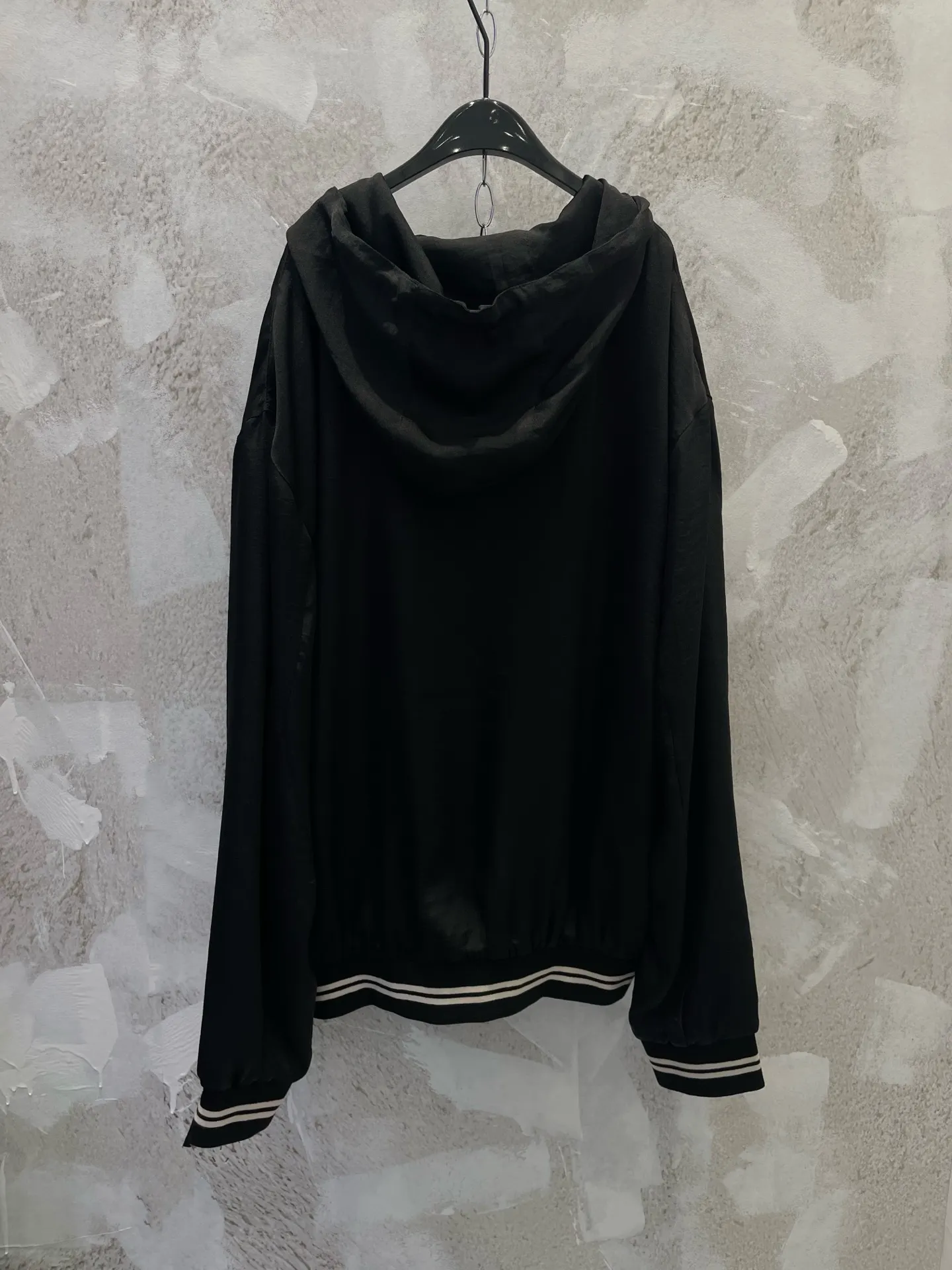 Logo-Print Silk-Blend Hooded Zip-Up Jacket D25813360 — view 2