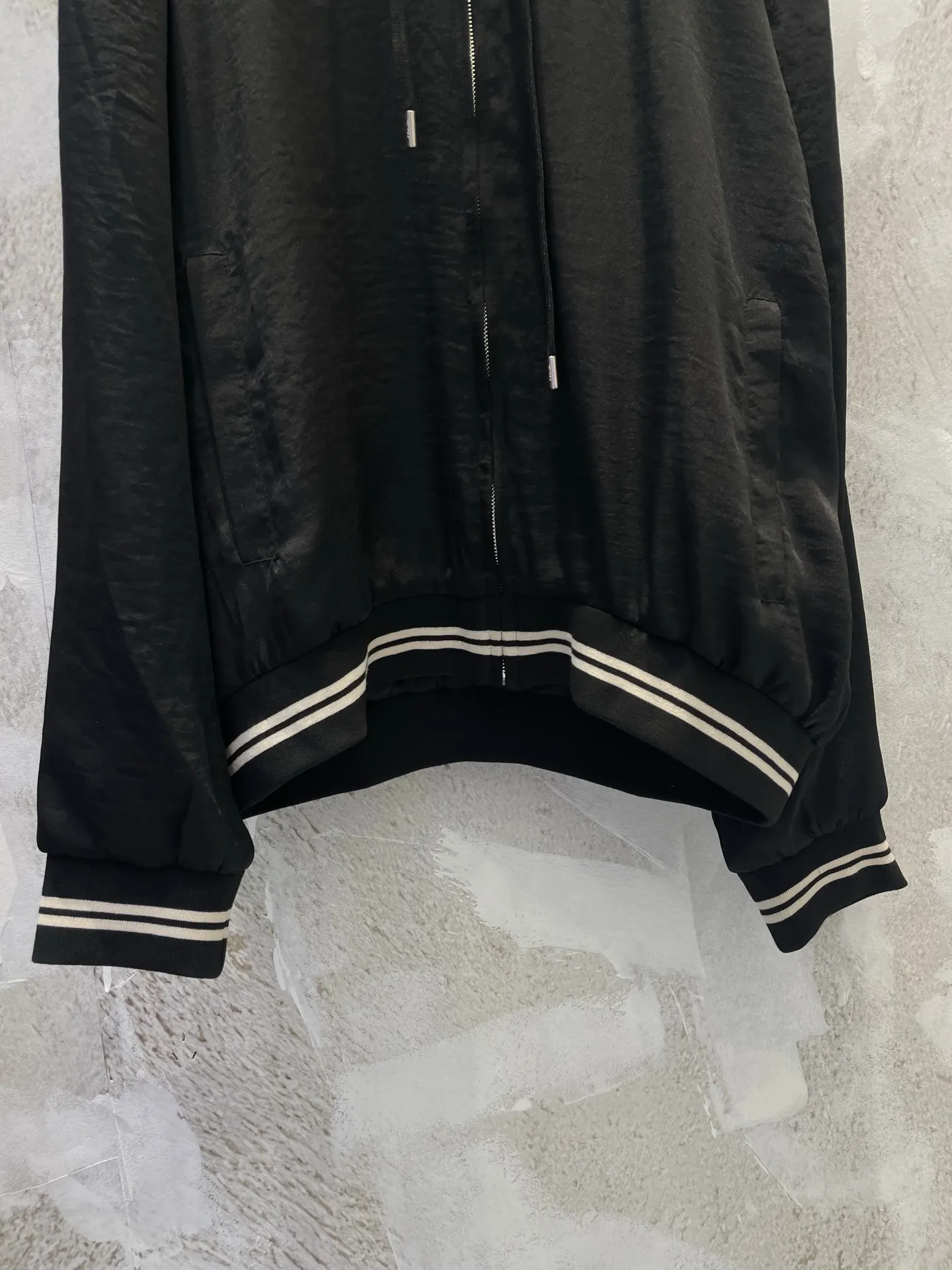 Logo-Print Silk-Blend Hooded Zip-Up Jacket D25813360 — view 4