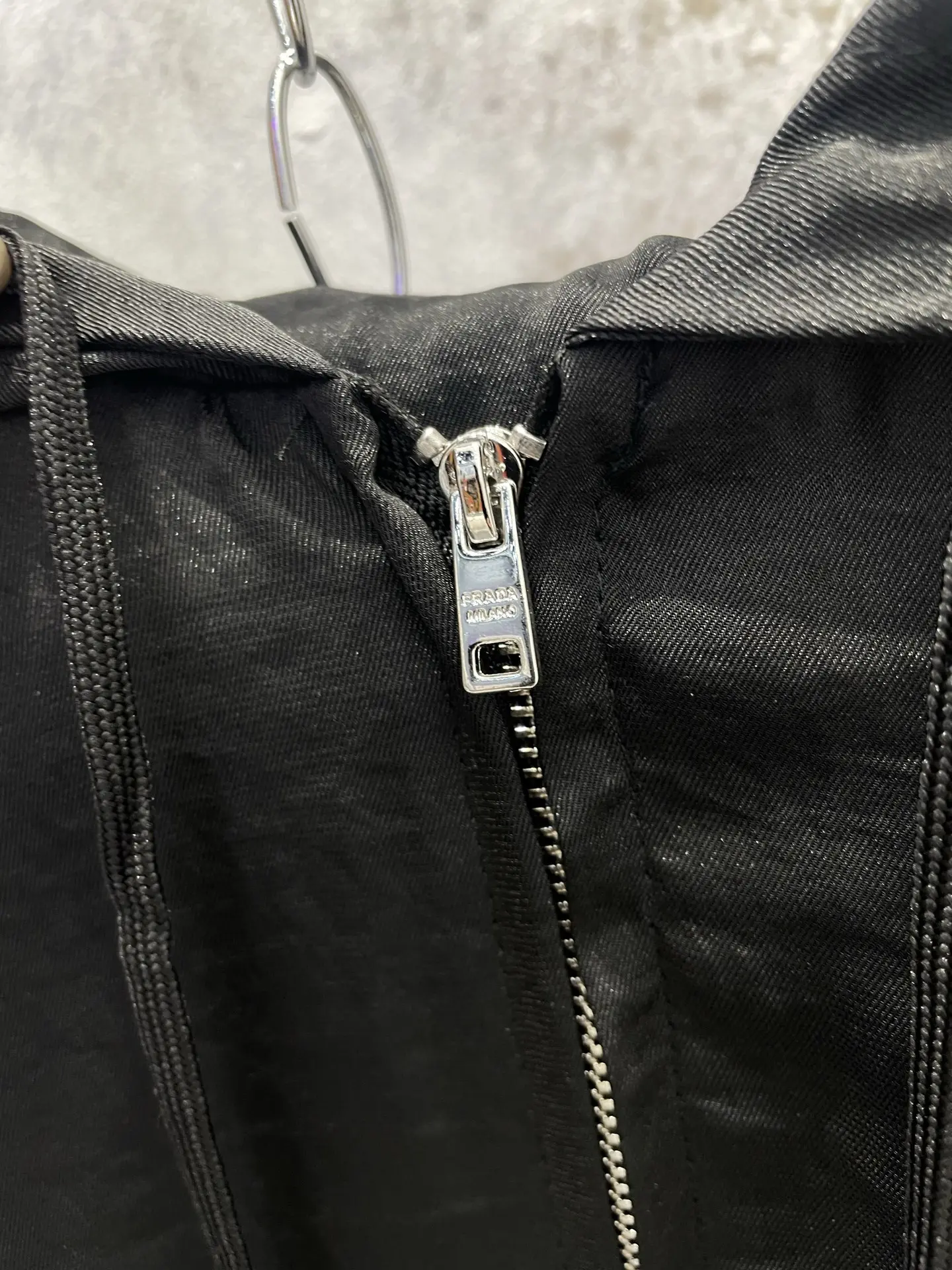 Logo-Print Silk-Blend Hooded Zip-Up Jacket D25813360 — view 10