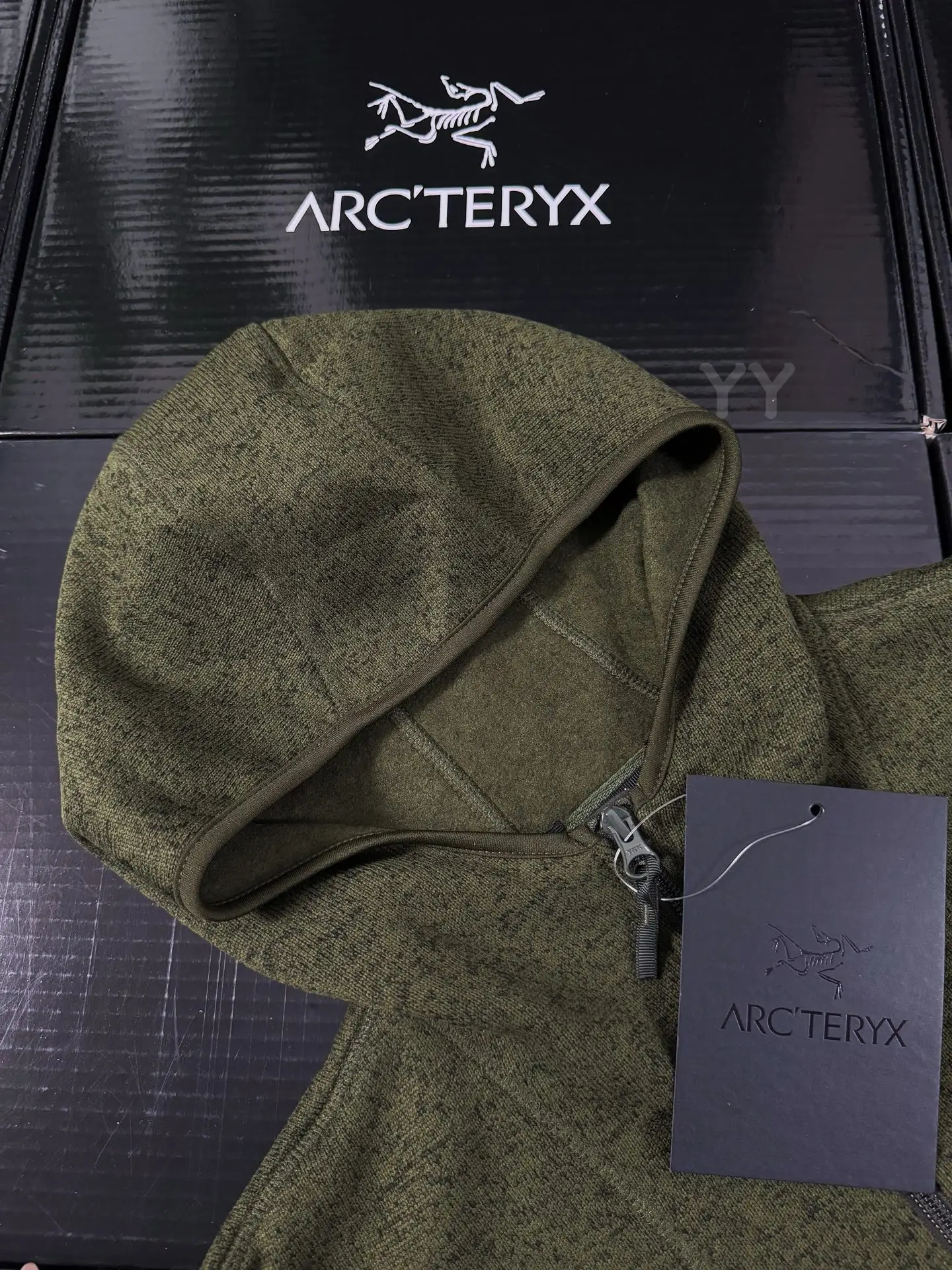 Covert Wool-Blend Fleece Hooded Jacket D26020654 — view 3