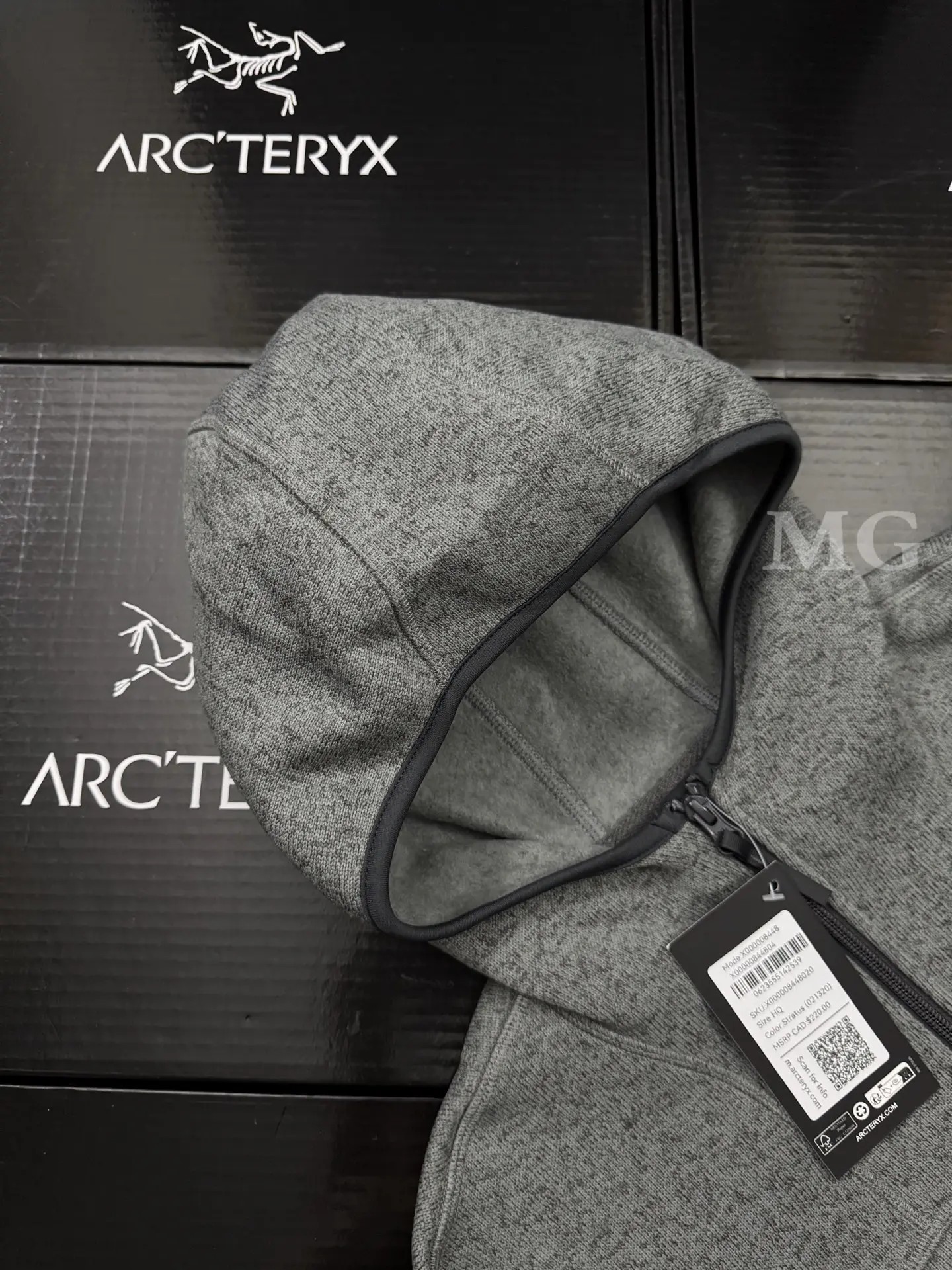 Covert Wool-Blend Fleece Hooded Jacket D26020732 — view 3